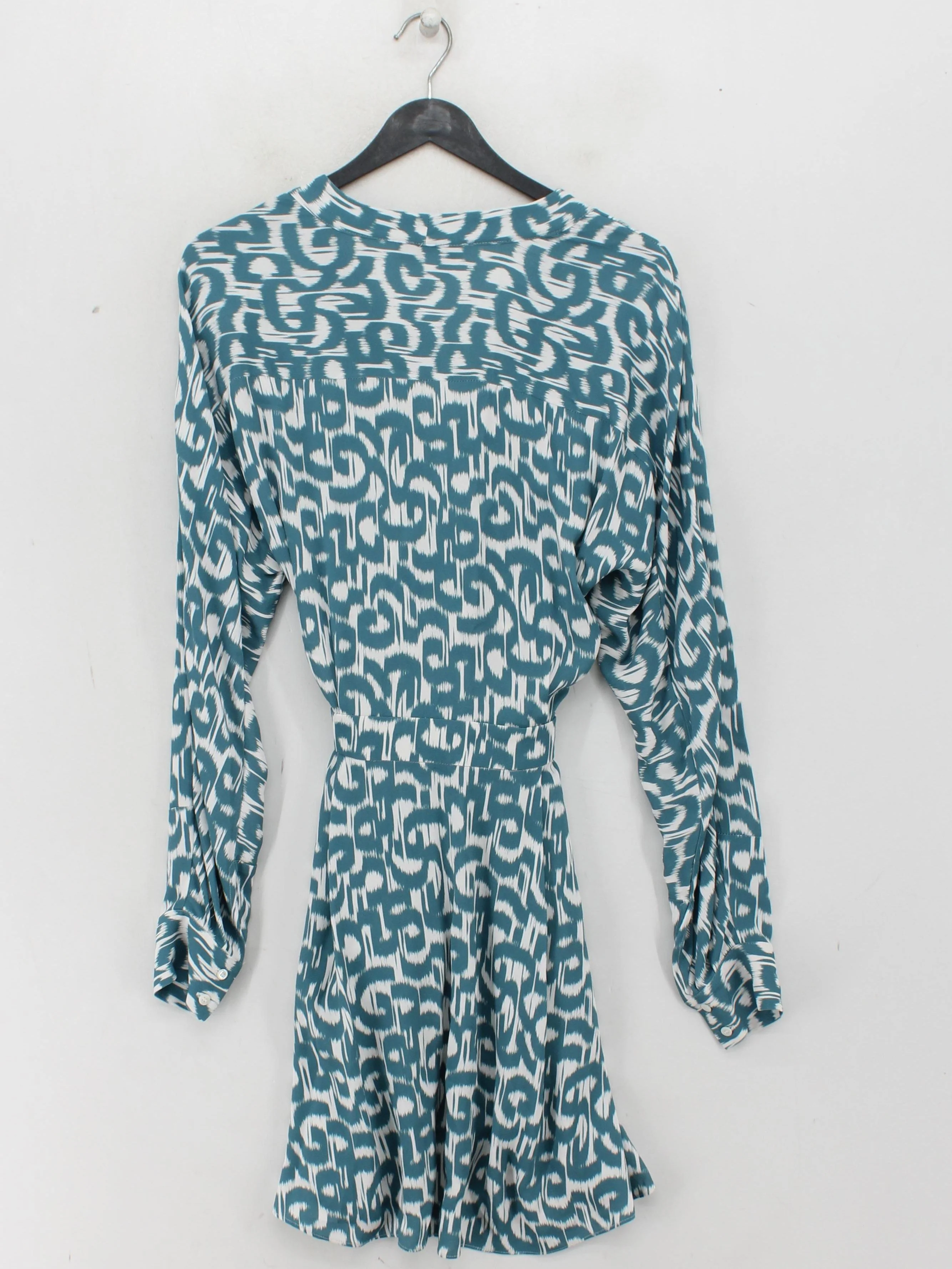 Reiss Wrap Mini Dress UK10 in Blue - Image 2