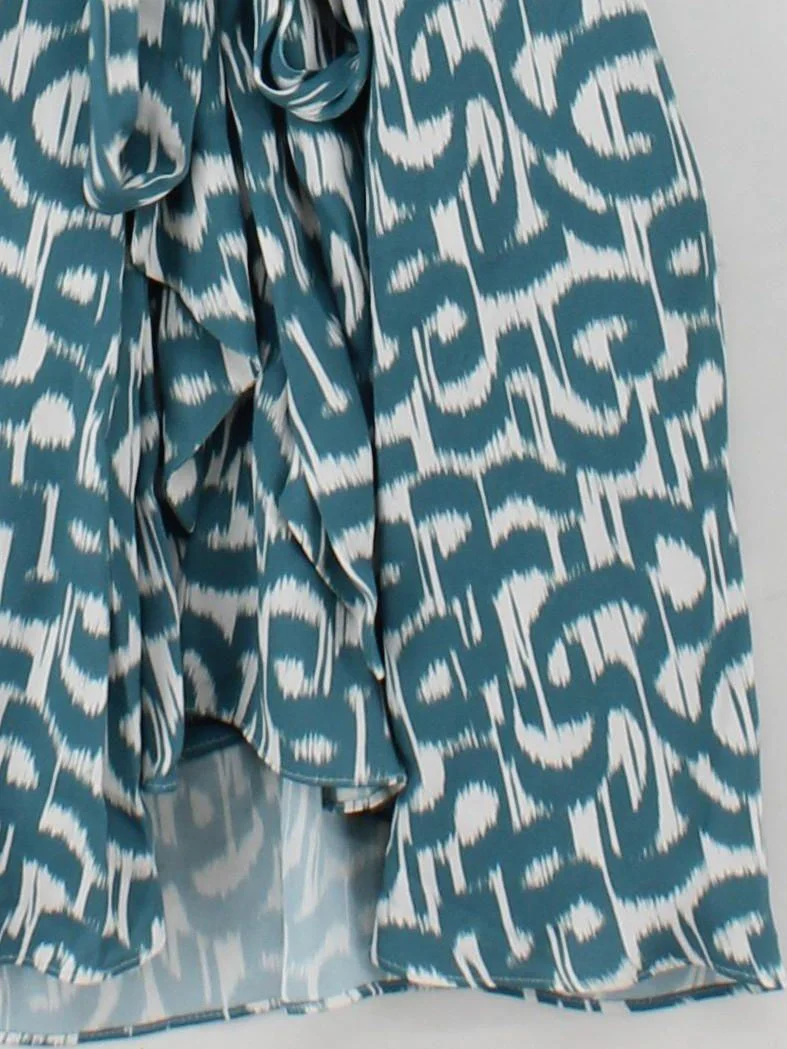 Reiss Wrap Mini Dress UK10 in Blue - Image 4