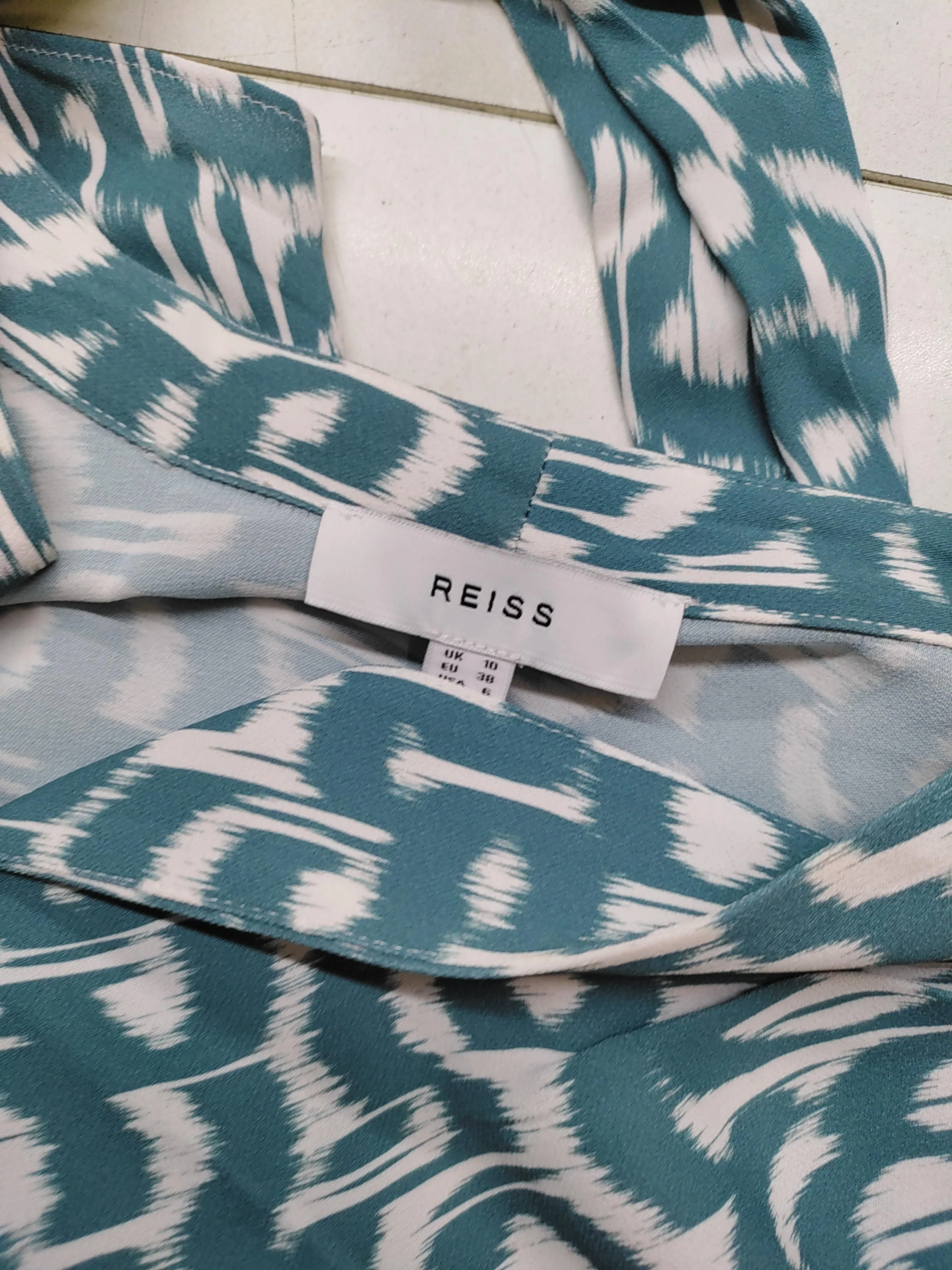 Reiss Wrap Mini Dress UK10 in Blue - Image 5