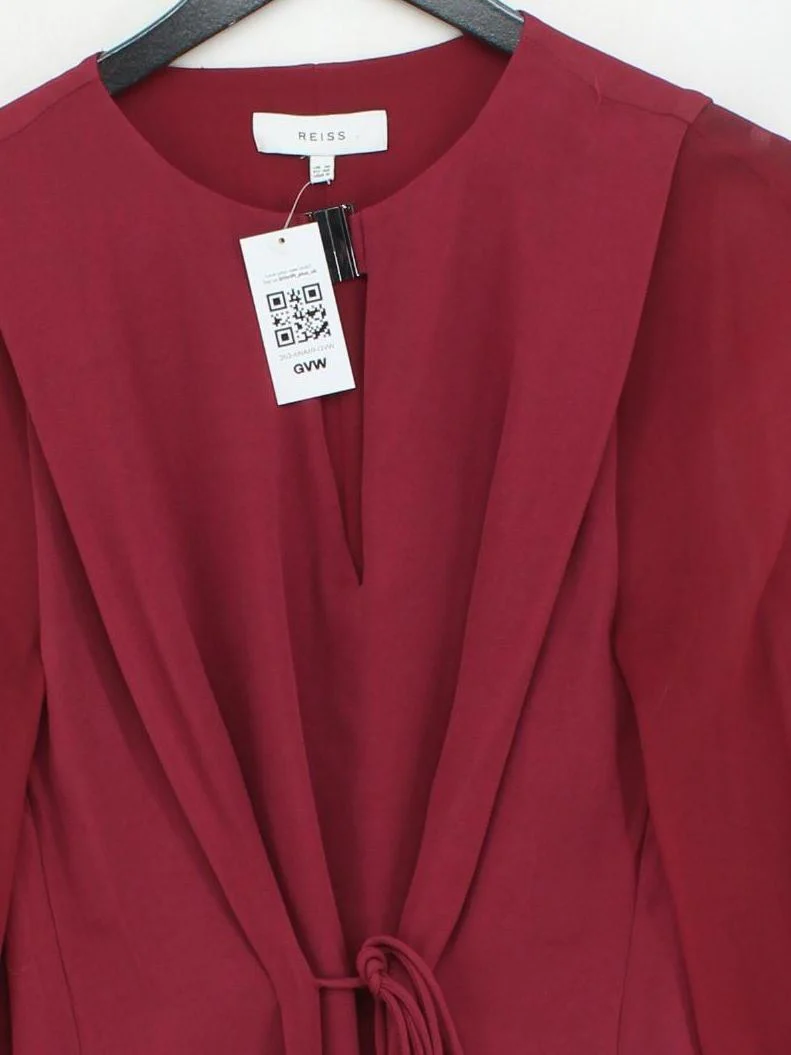 Reiss Wrap Mini Dress UK10 in Red - Image 3