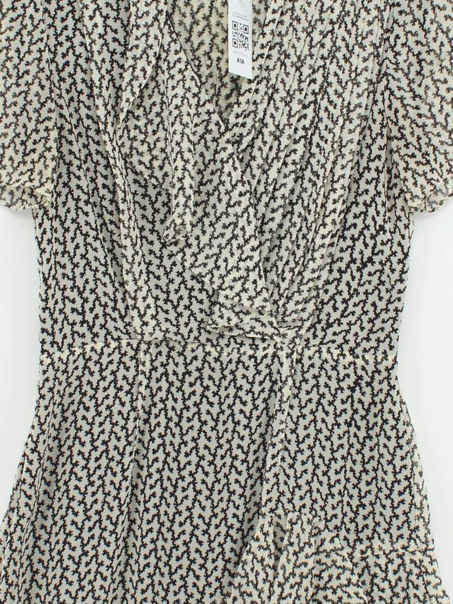 Reiss Wrap Mini Dress UK8 in Black - Image 3