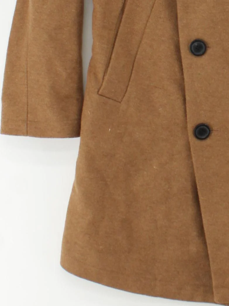 Religion Men's Coat M Tan Wool with Acrylic, Polyester Overcoat - Image 4