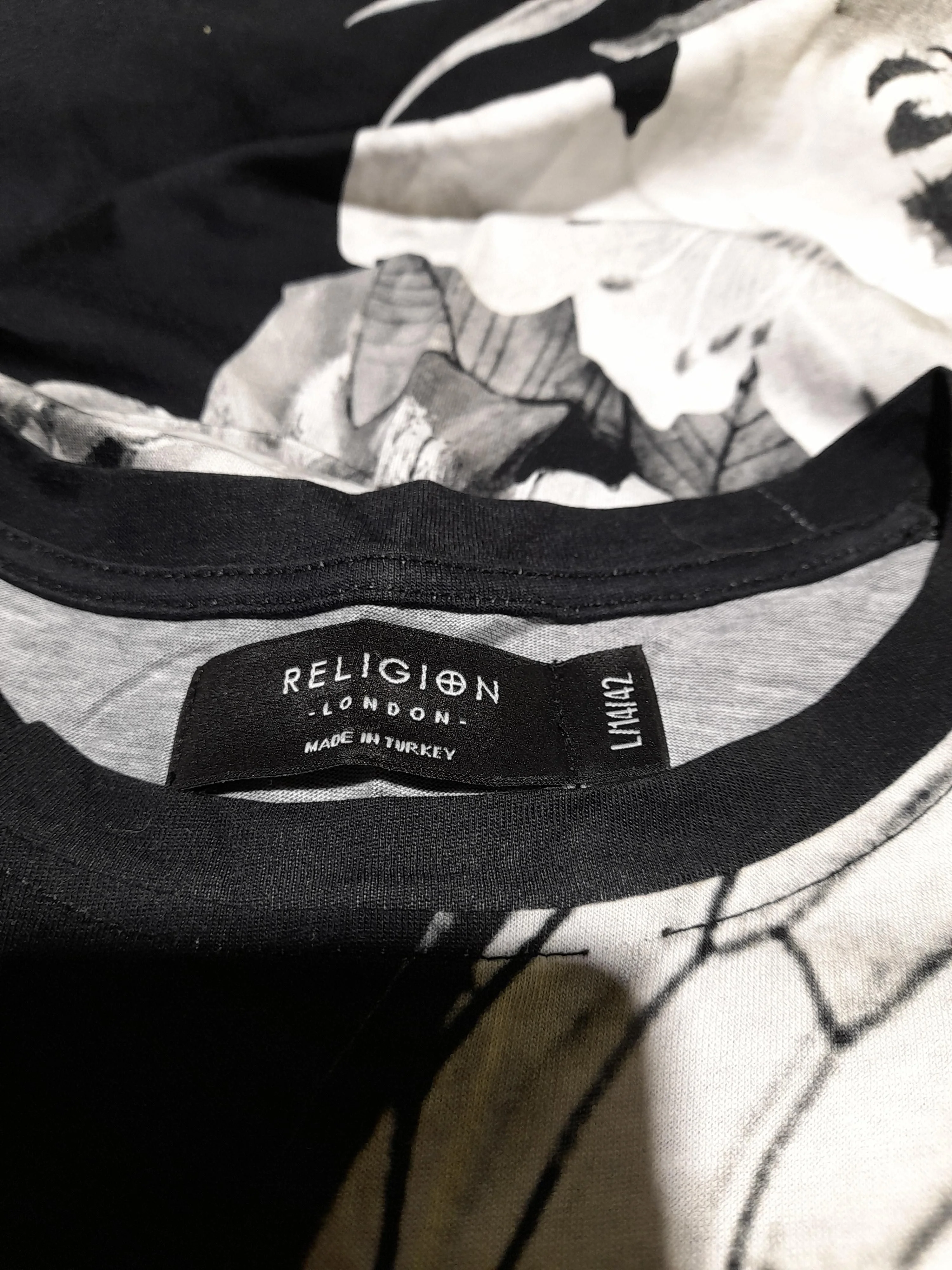 Religion T-Shirt Mini Dress UK12 in Black - Image 5