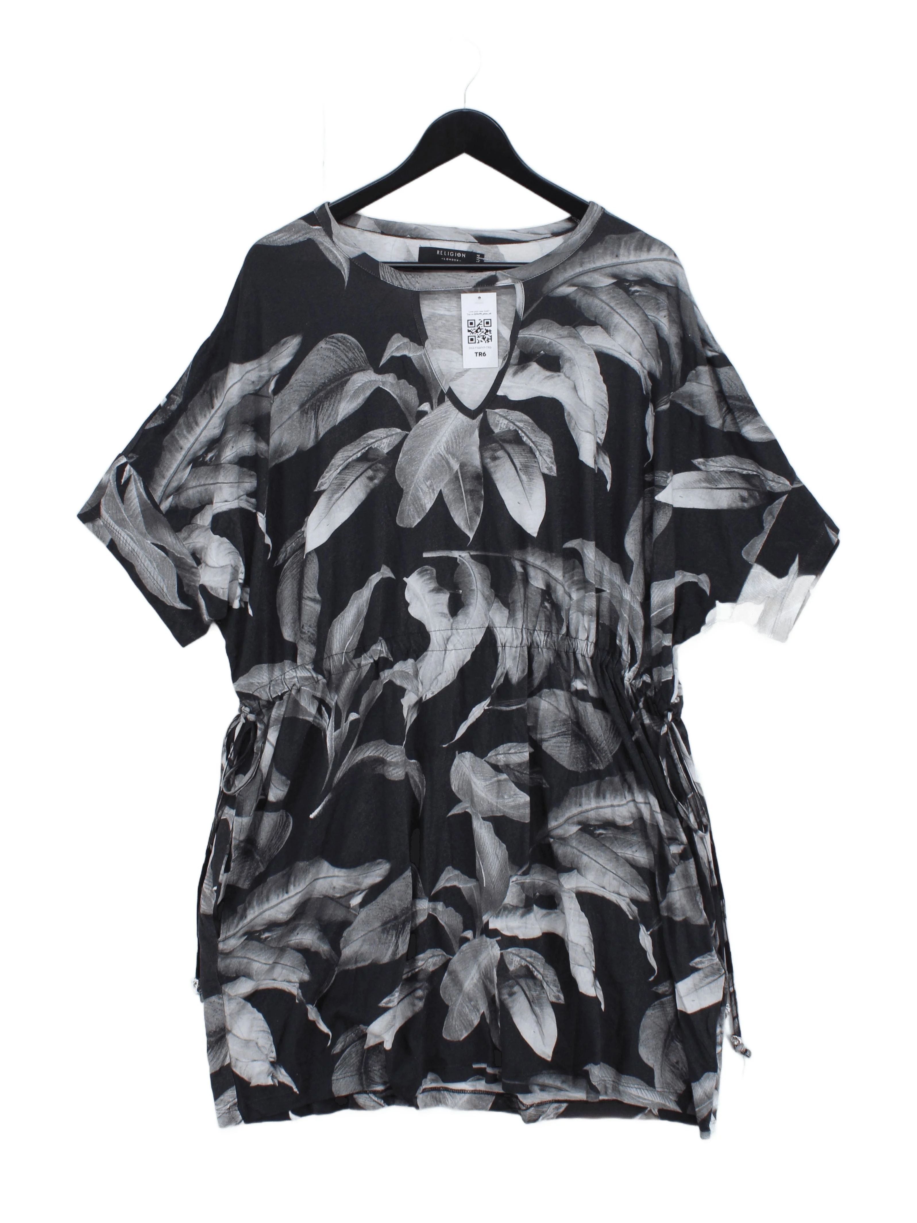 Religion T-Shirt Mini Dress UK16 in Black
