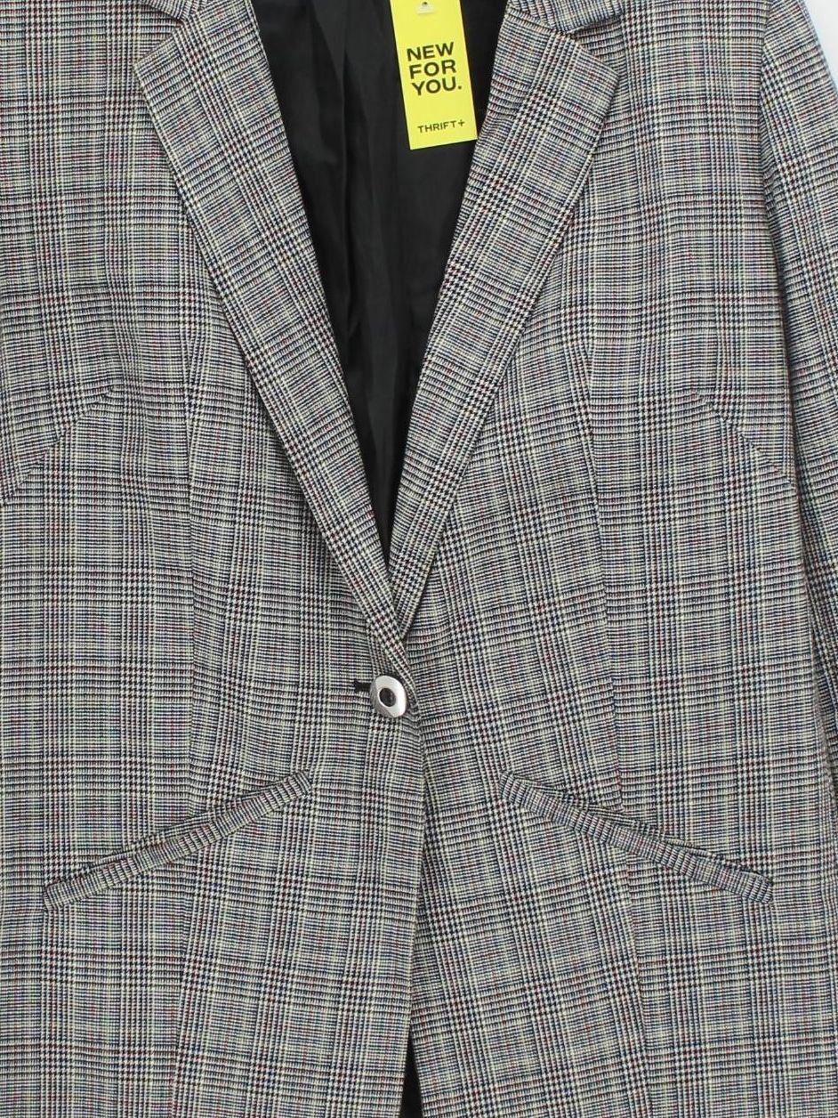 Religion Women's Blazer S Grey Checkered 100% Other Overcoat - Image 3