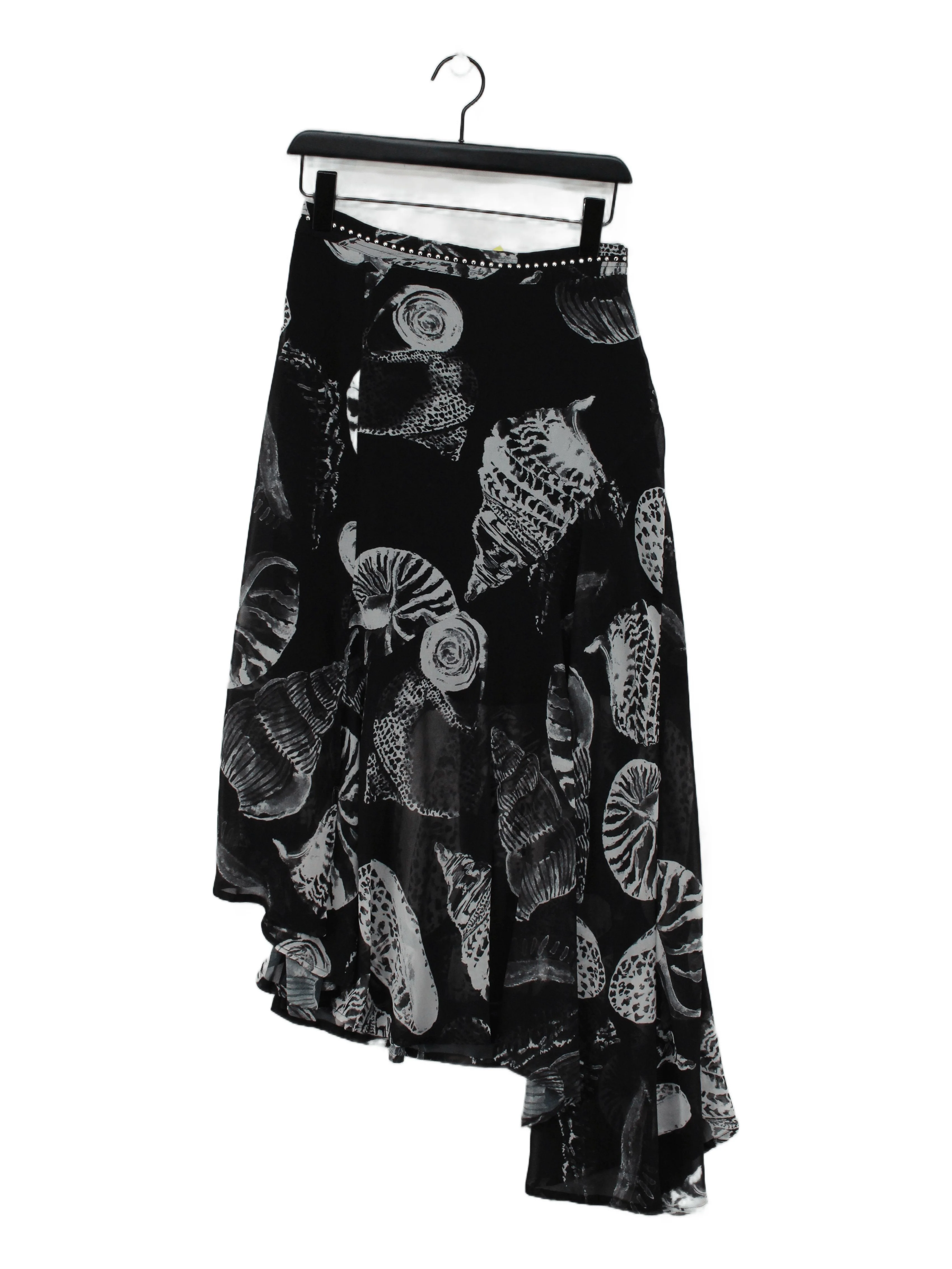 Religion Women's Midi Skirt UK 10 Black Polyester with Viscose A-Line