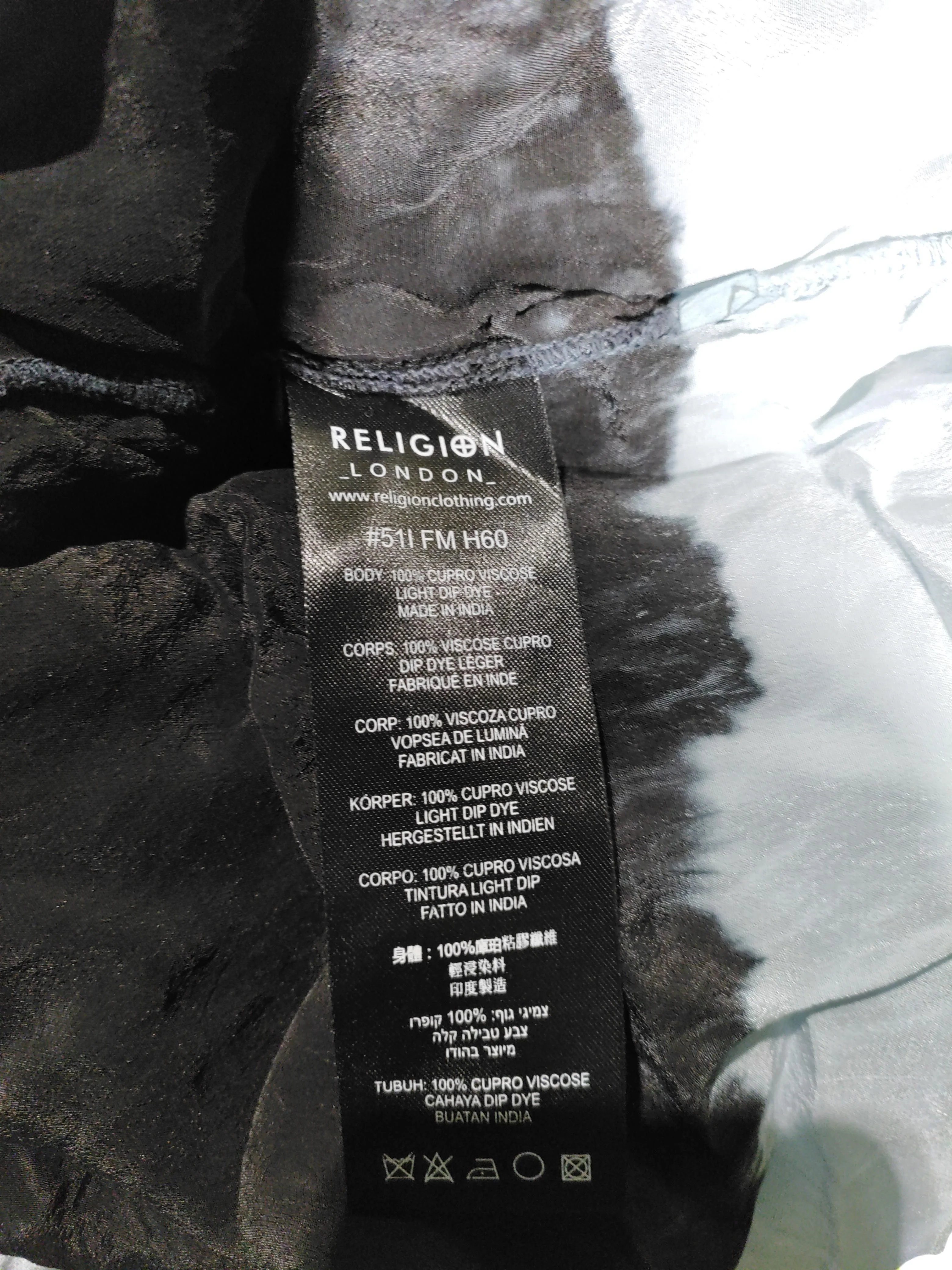 Religion Women's Shirt UK 14 Multi 100% Viscose Long Sleeve Collared Basic - Image 6