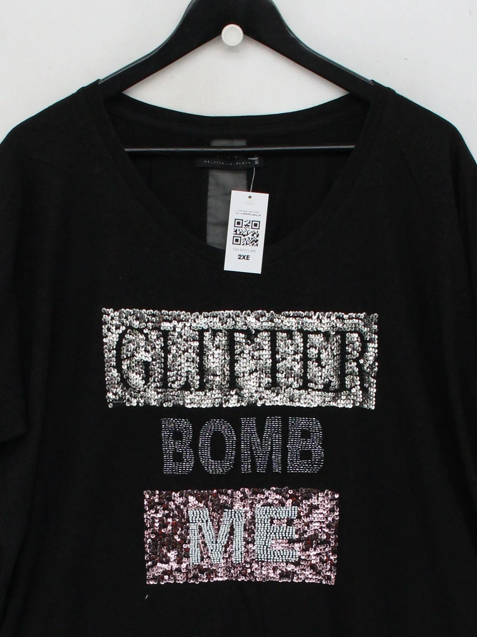Religion Women's T-Shirt M Black Cotton with Polyester Basic - Image 3