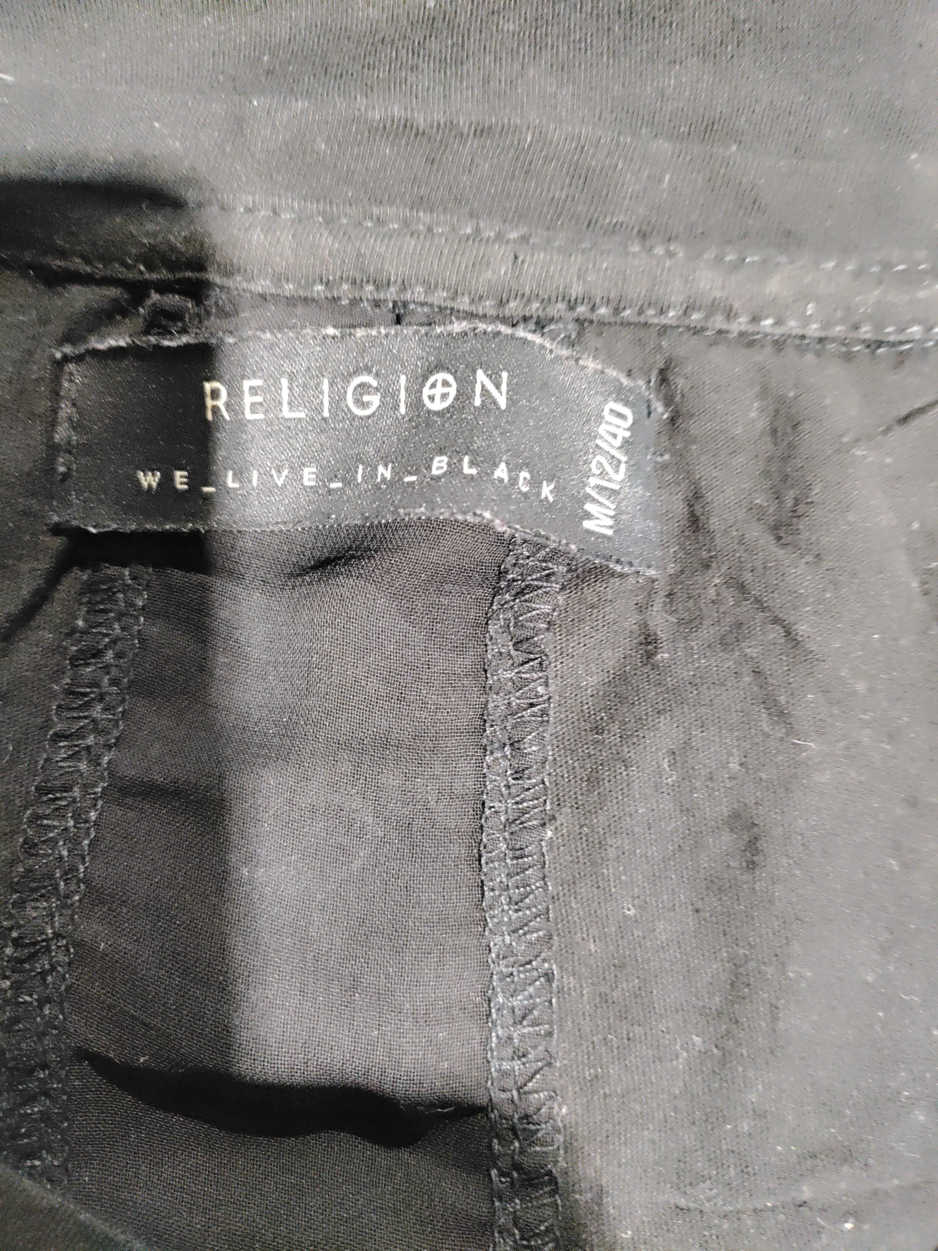 Religion Women's T-Shirt M Black Cotton with Polyester Basic - Image 5