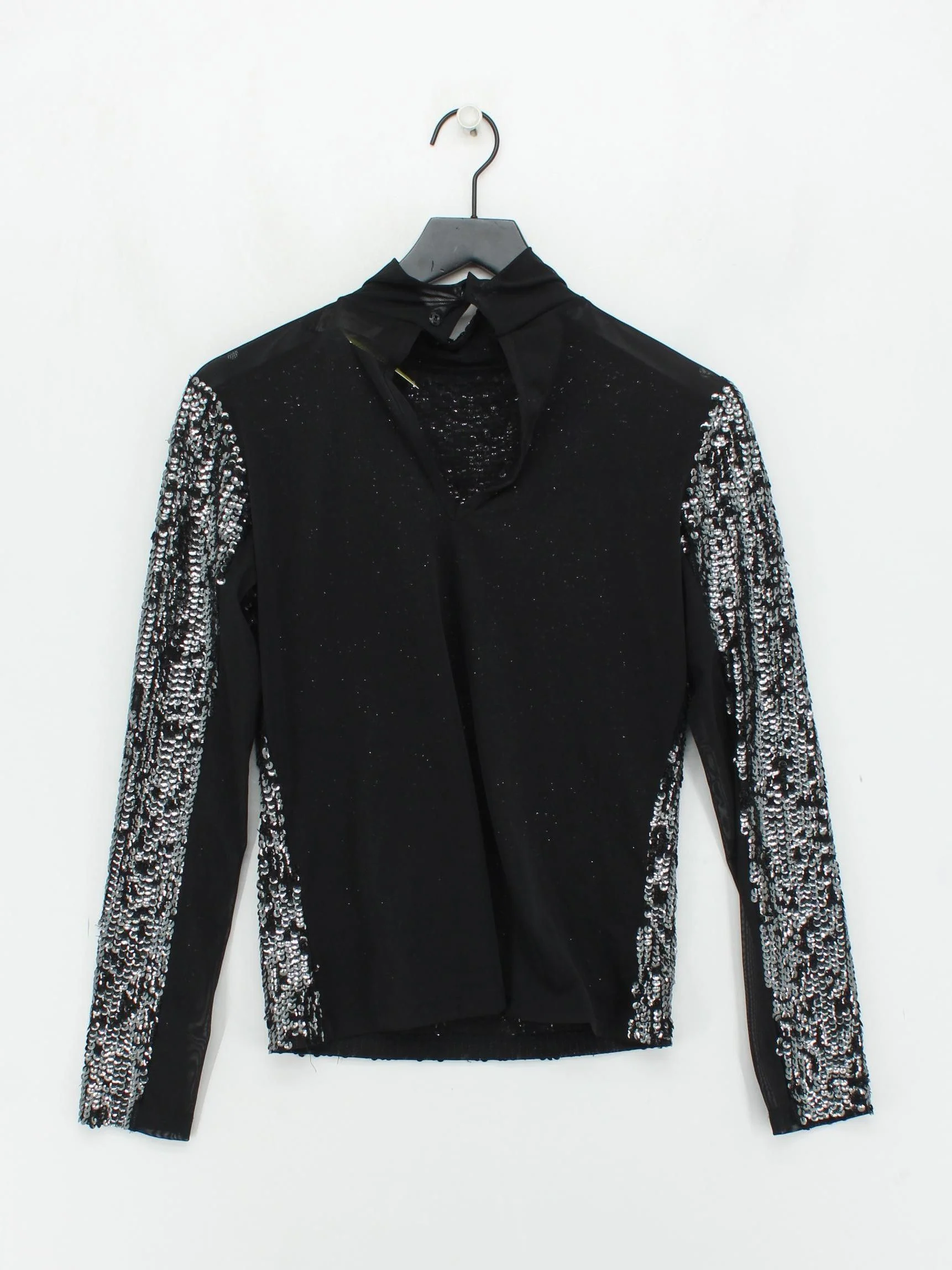 Religion Women's Top S Black 100% Other Long Sleeve High Neck Basic - Image 2