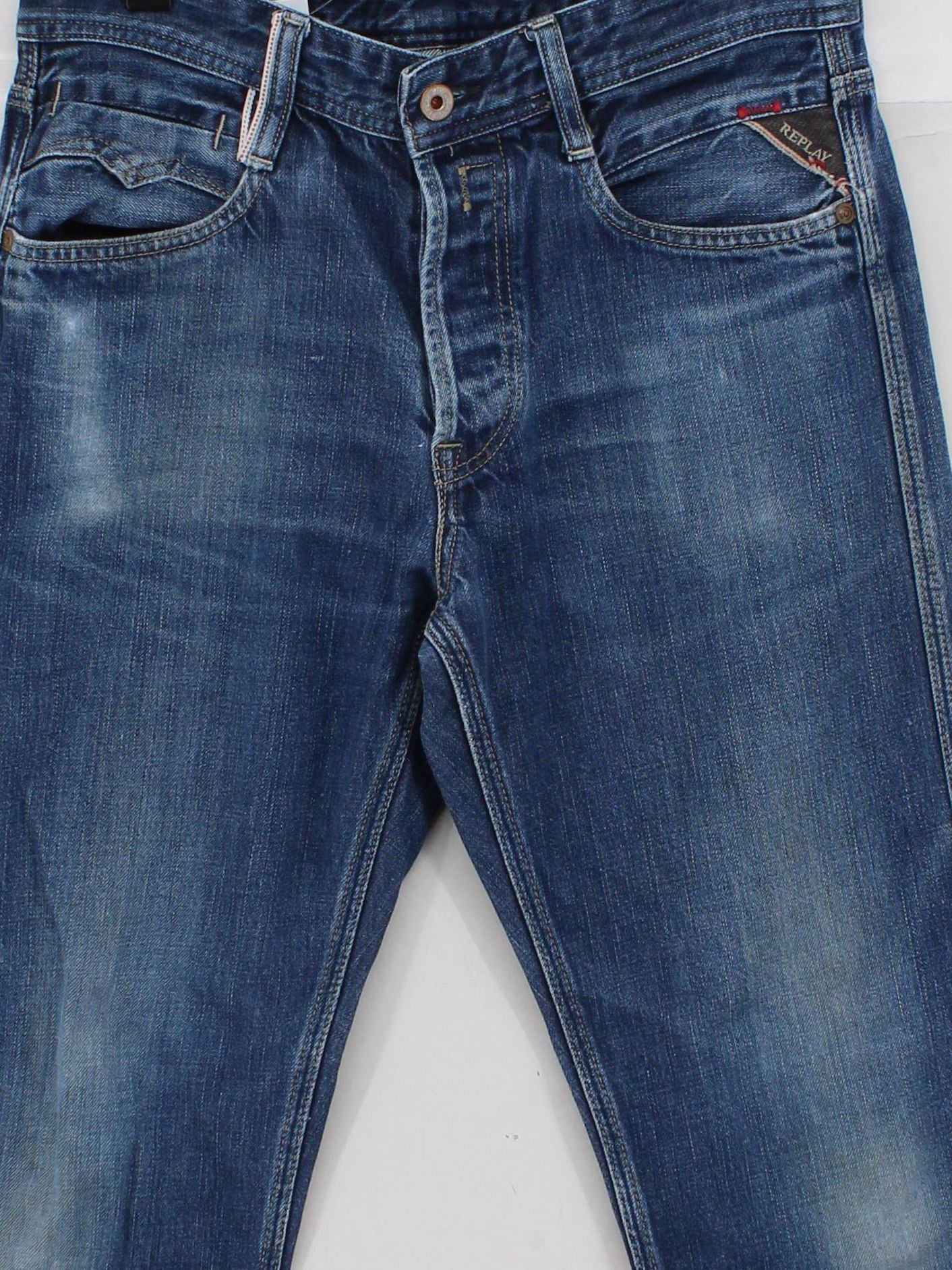 Replay Men's Jeans M Blue 100% Cotton Straight - Image 3