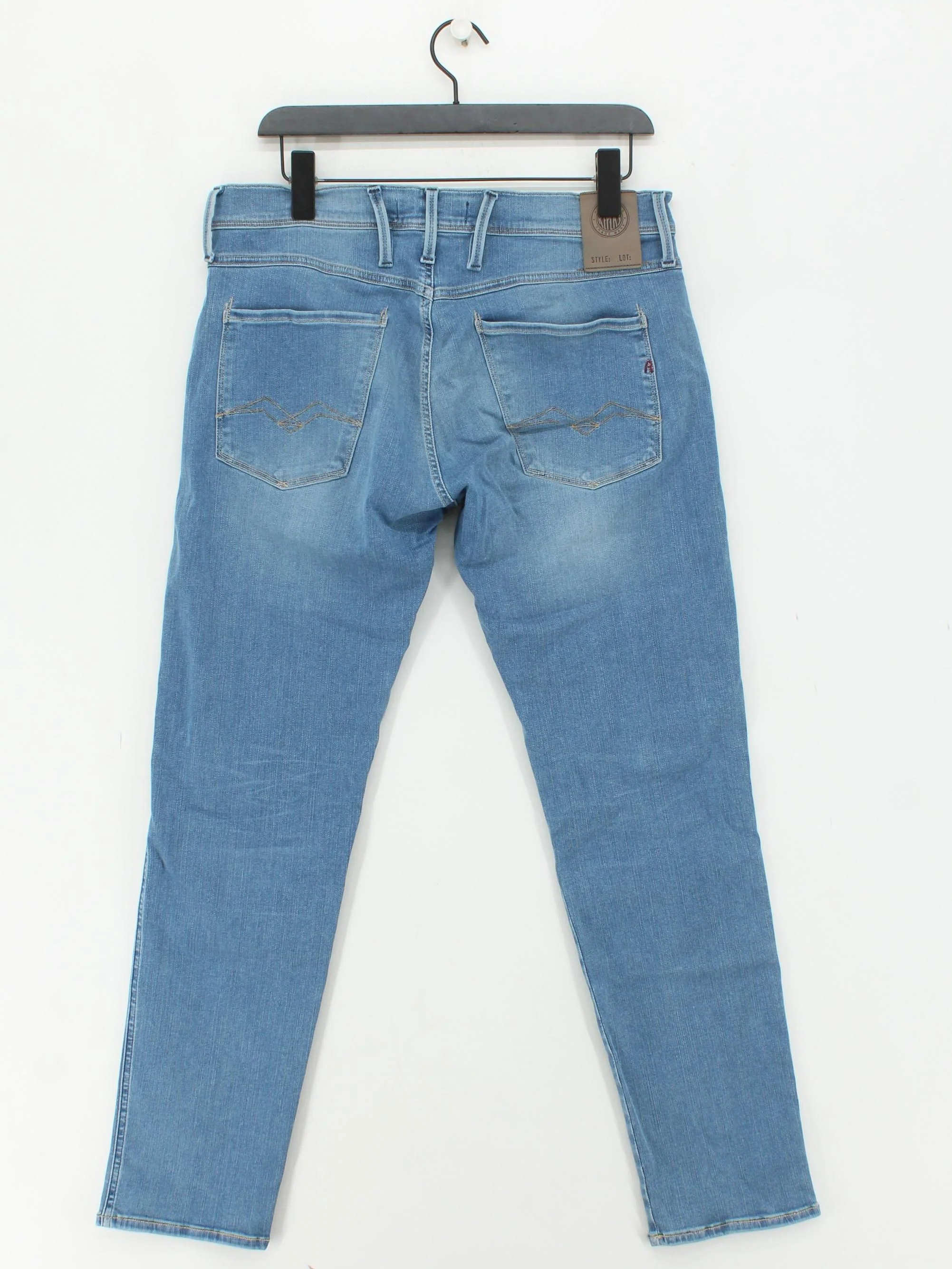 Replay Men's Jeans W 33 in Blue Cotton with Polyester Straight - Image 2