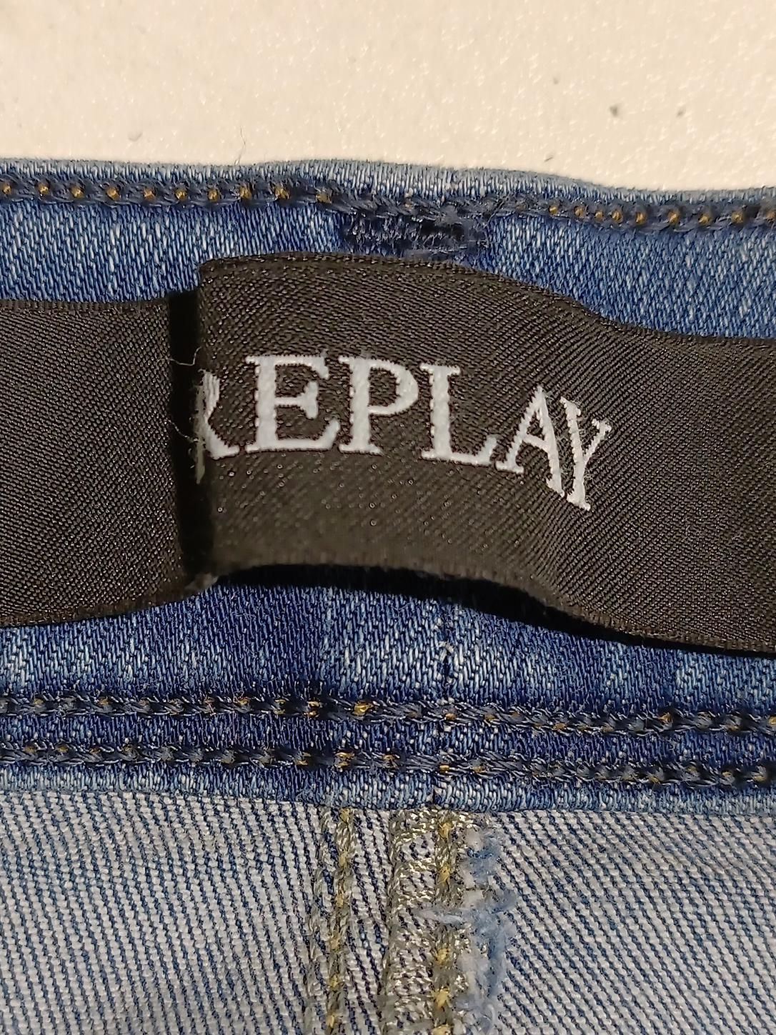 Replay Men's Jeans W 33 in Blue Cotton with Polyester Straight - Image 5