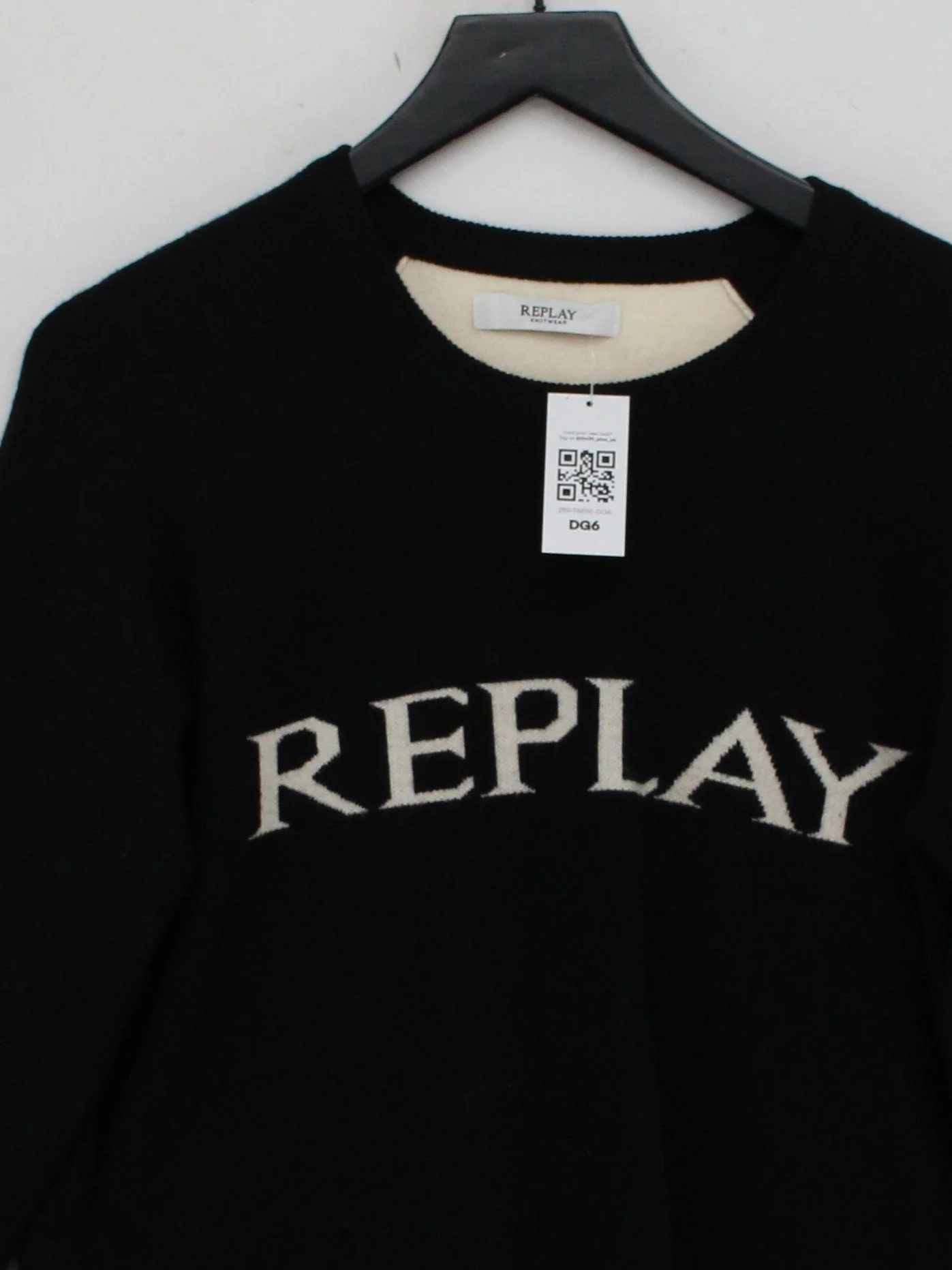 Replay Men's Jumper M Black Viscose with Polyester, Polyamide Pullover - Image 3