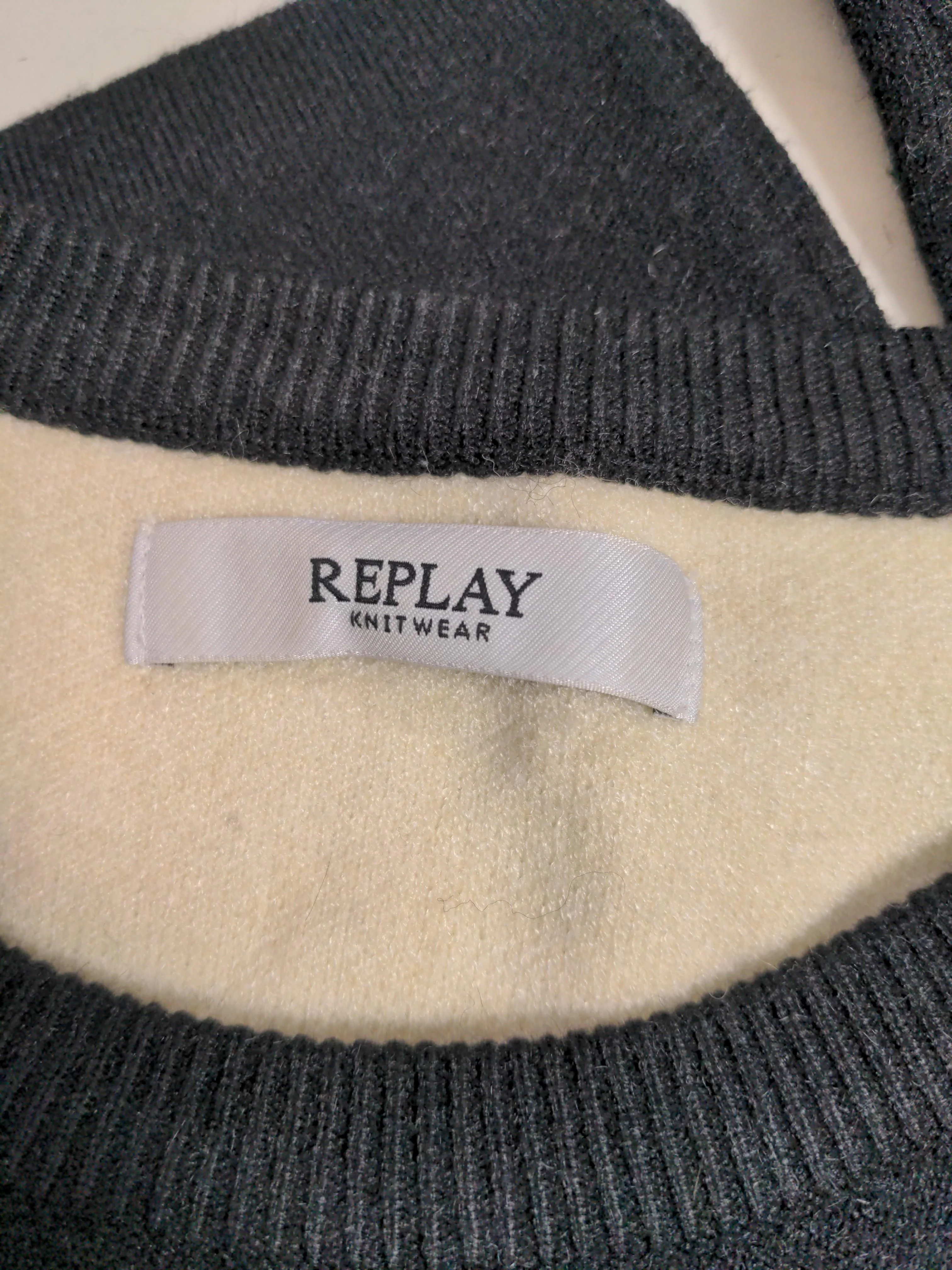 Replay Men's Jumper M Black Viscose with Polyester, Polyamide Pullover - Image 5