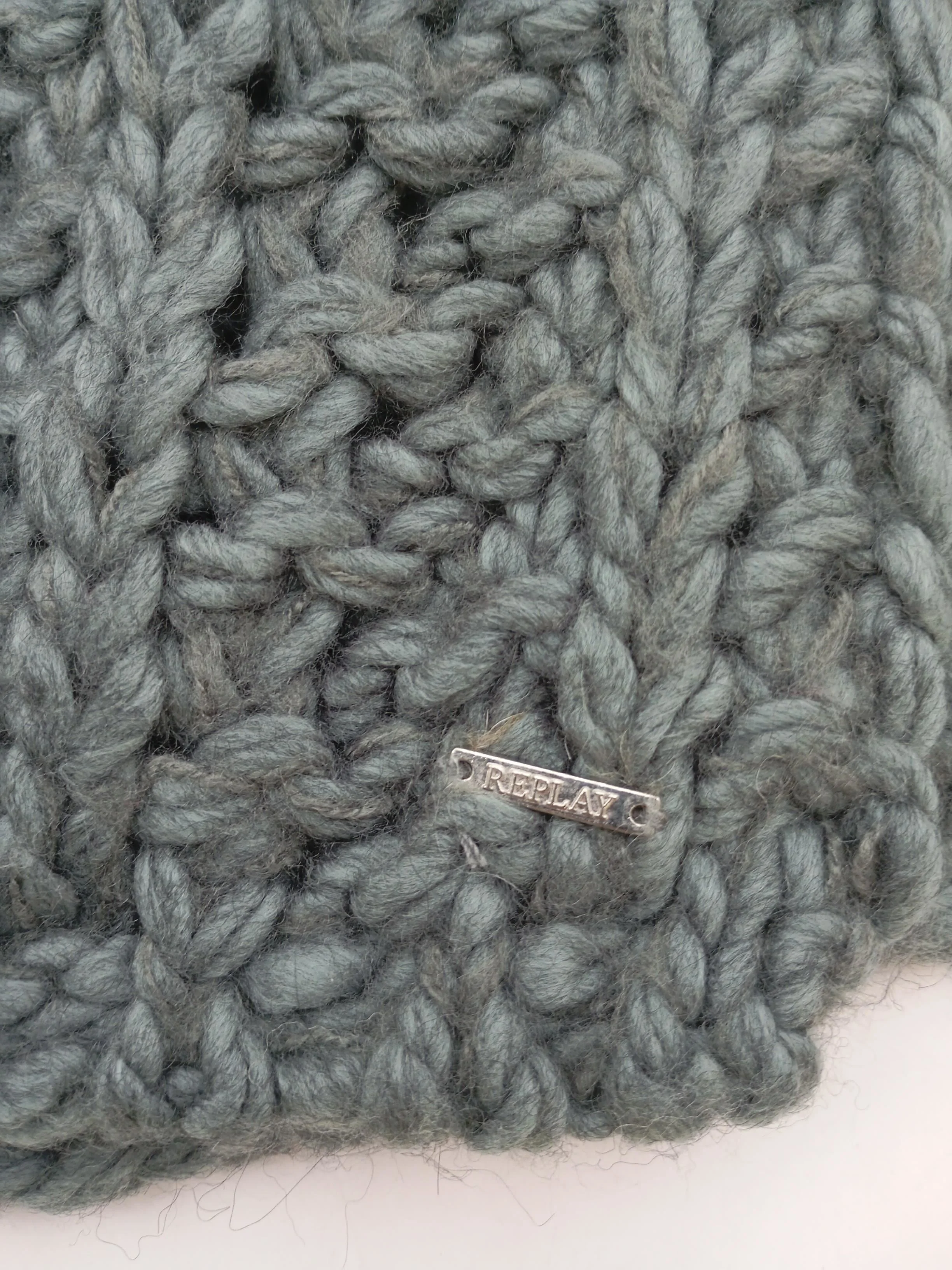 Replay Men's Scarf Grey Acrylic with Wool, Other Scarf New with tags - Image 4
