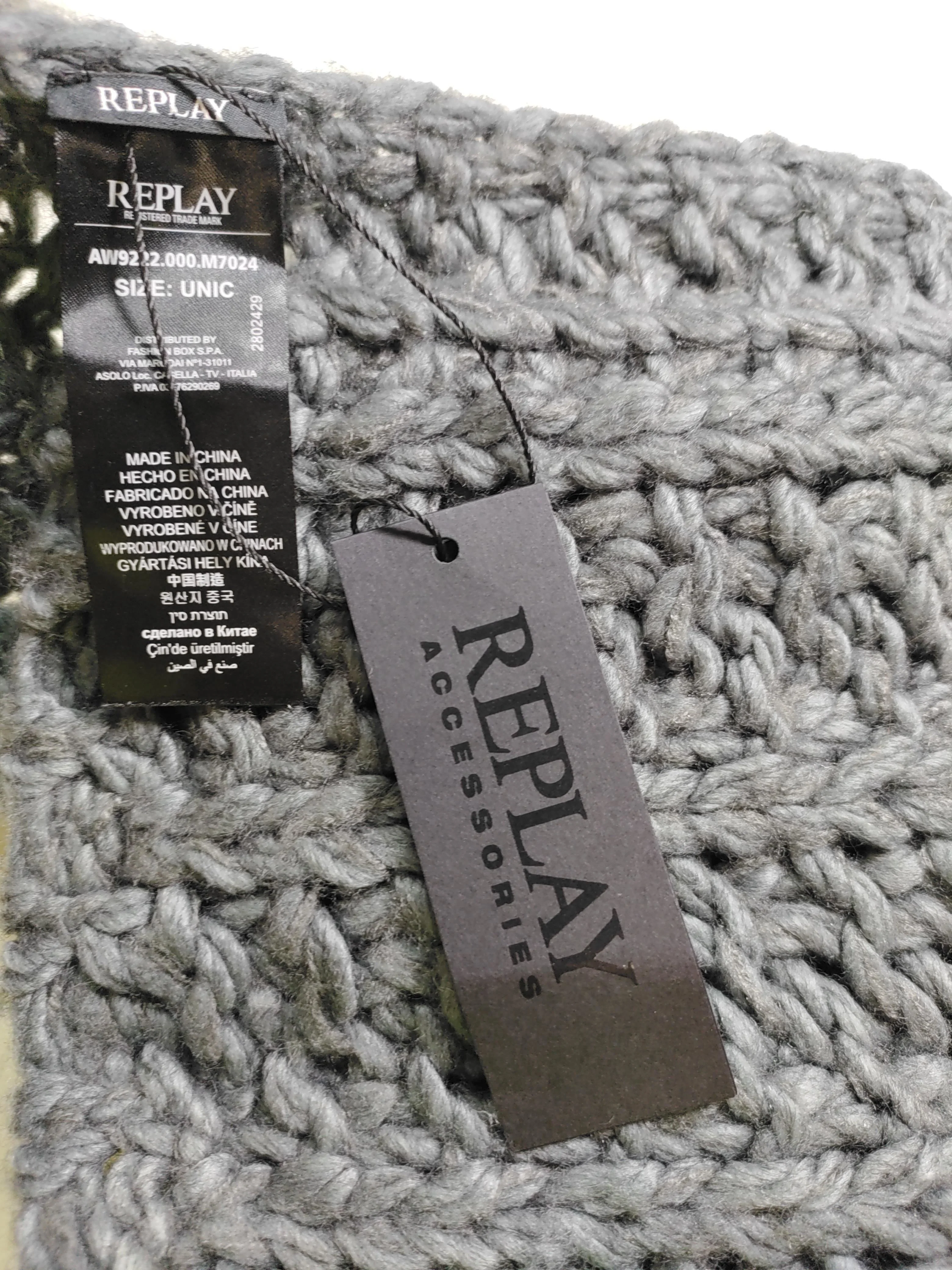 Replay Men's Scarf Grey Acrylic with Wool, Other Scarf New with tags - Image 5