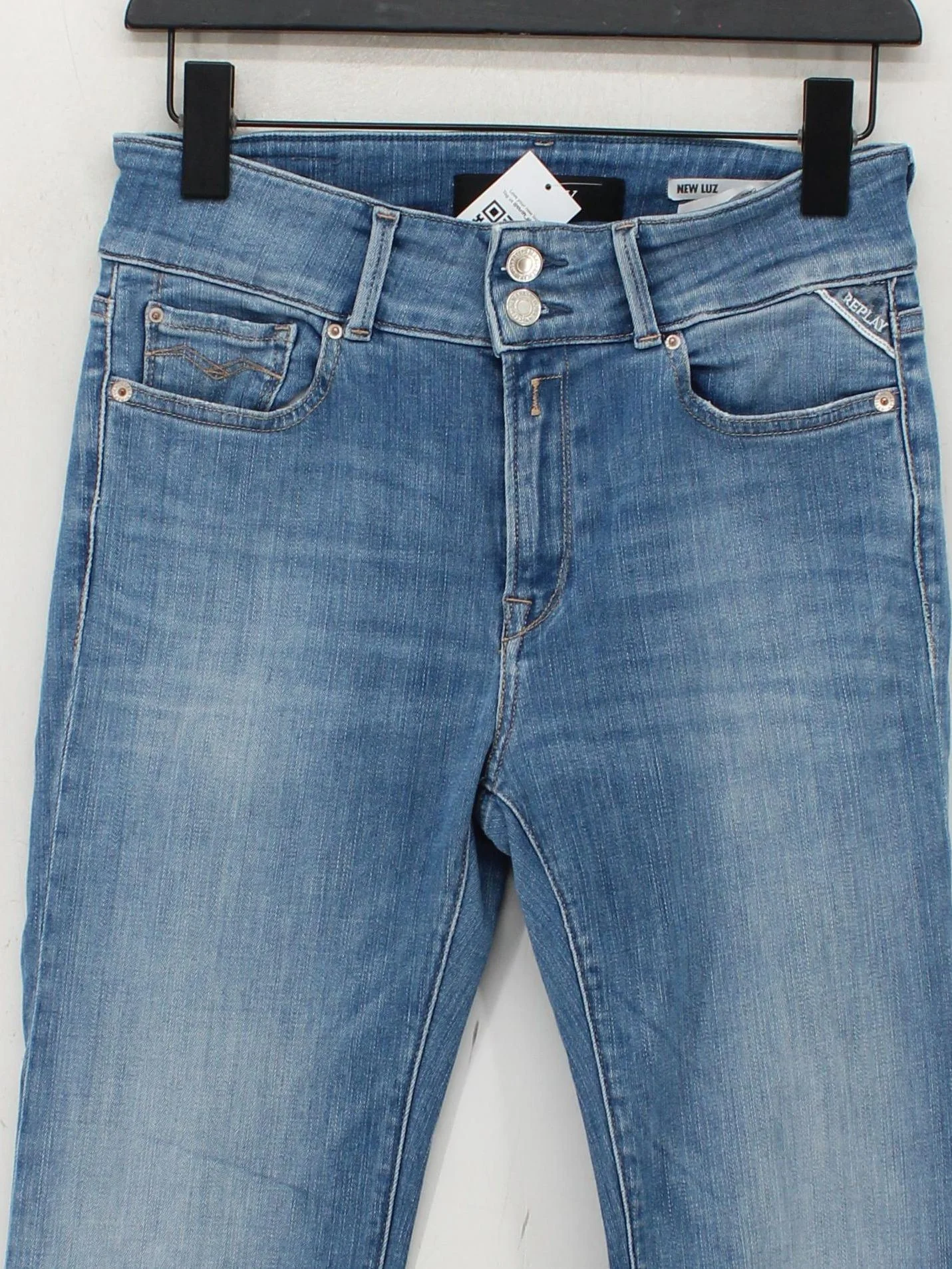 Replay Women's Jeans W 28 in Blue 100% Cotton Flared - Image 3
