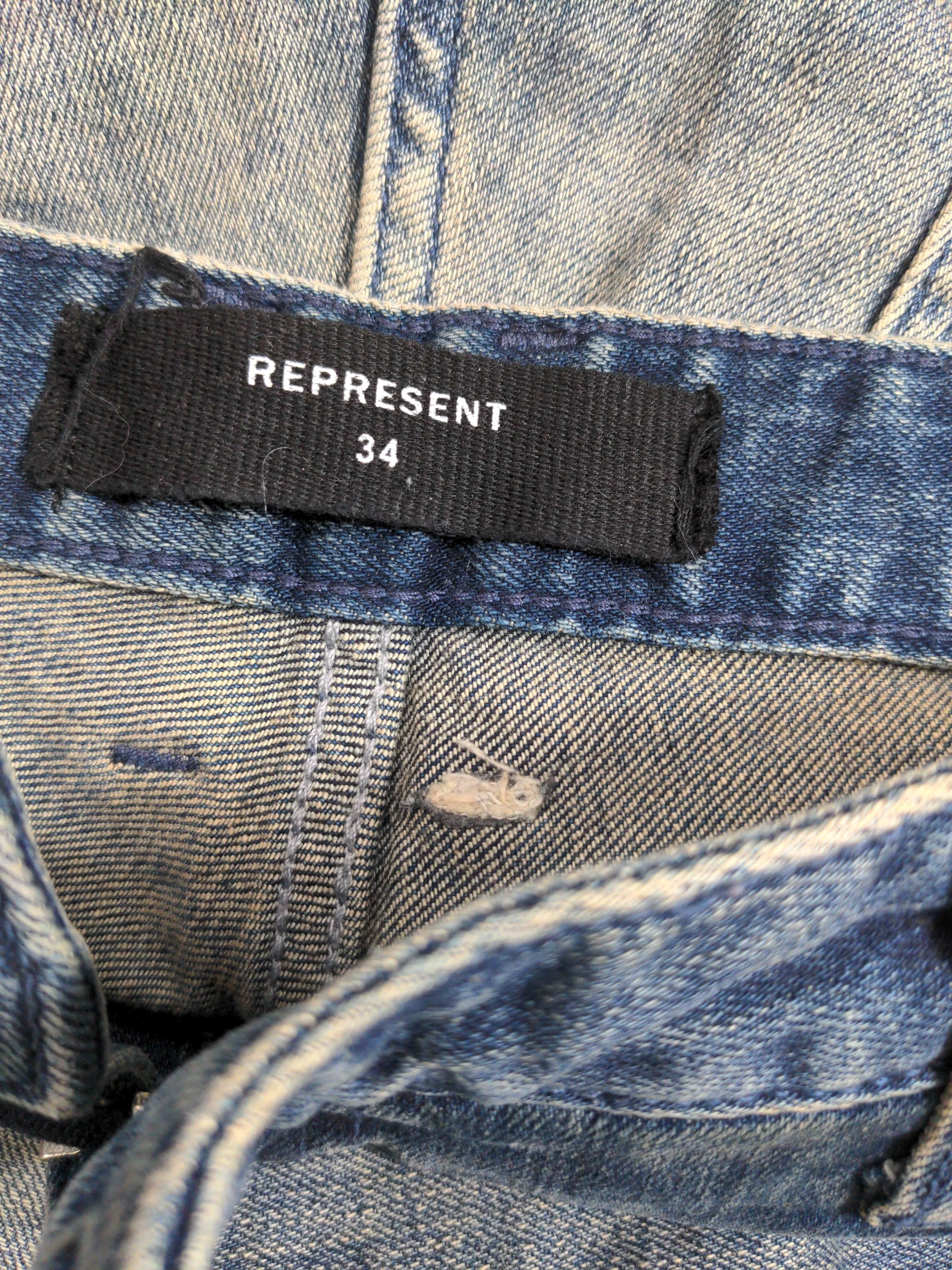Represent Men's Jeans W 34 in Blue Cotton with Elastane Skinny - Image 6