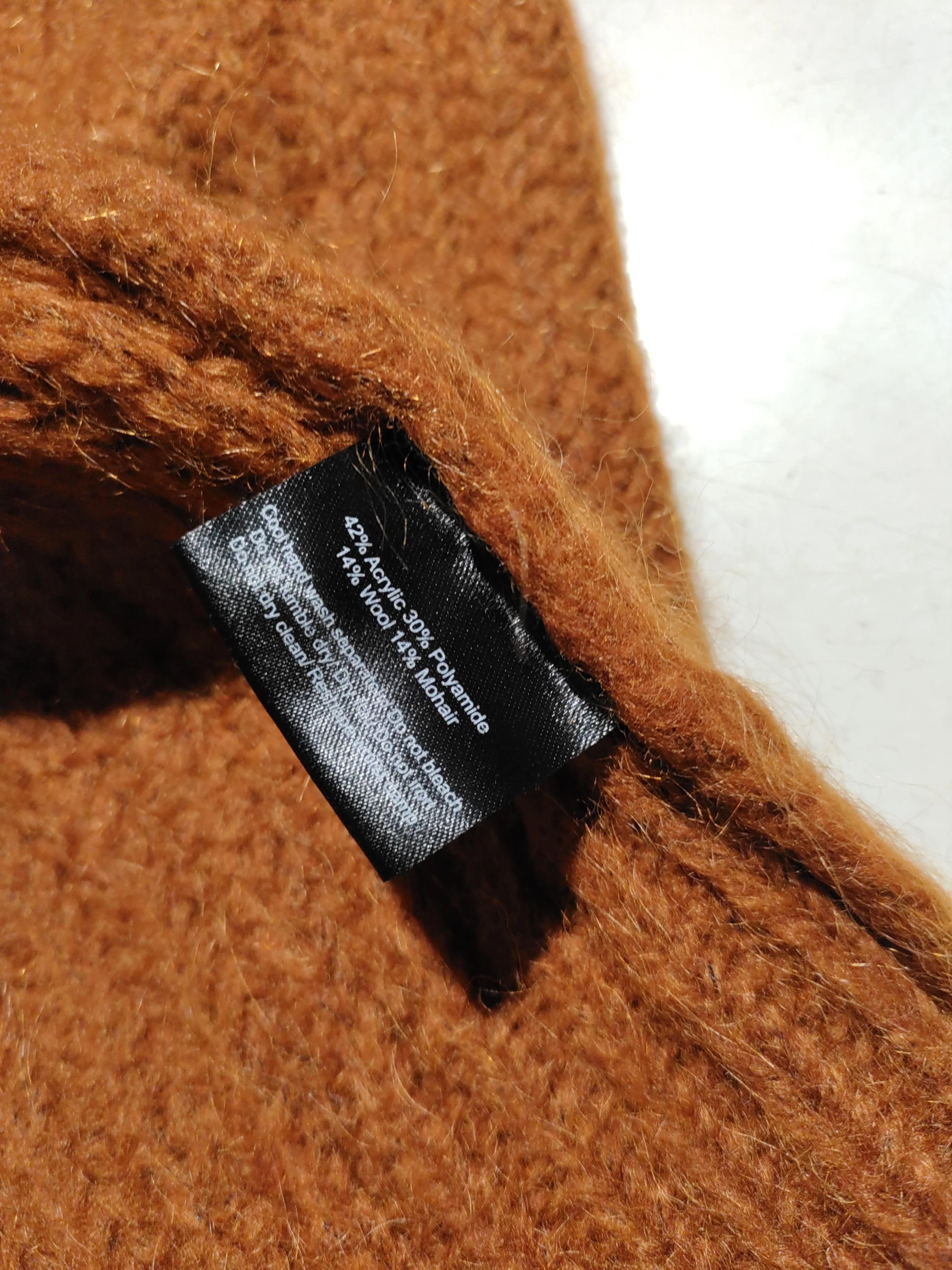 Represent Men's Jumper XS Brown Acrylic with Polyamide, Wool, Mohair Pullover - Image 6