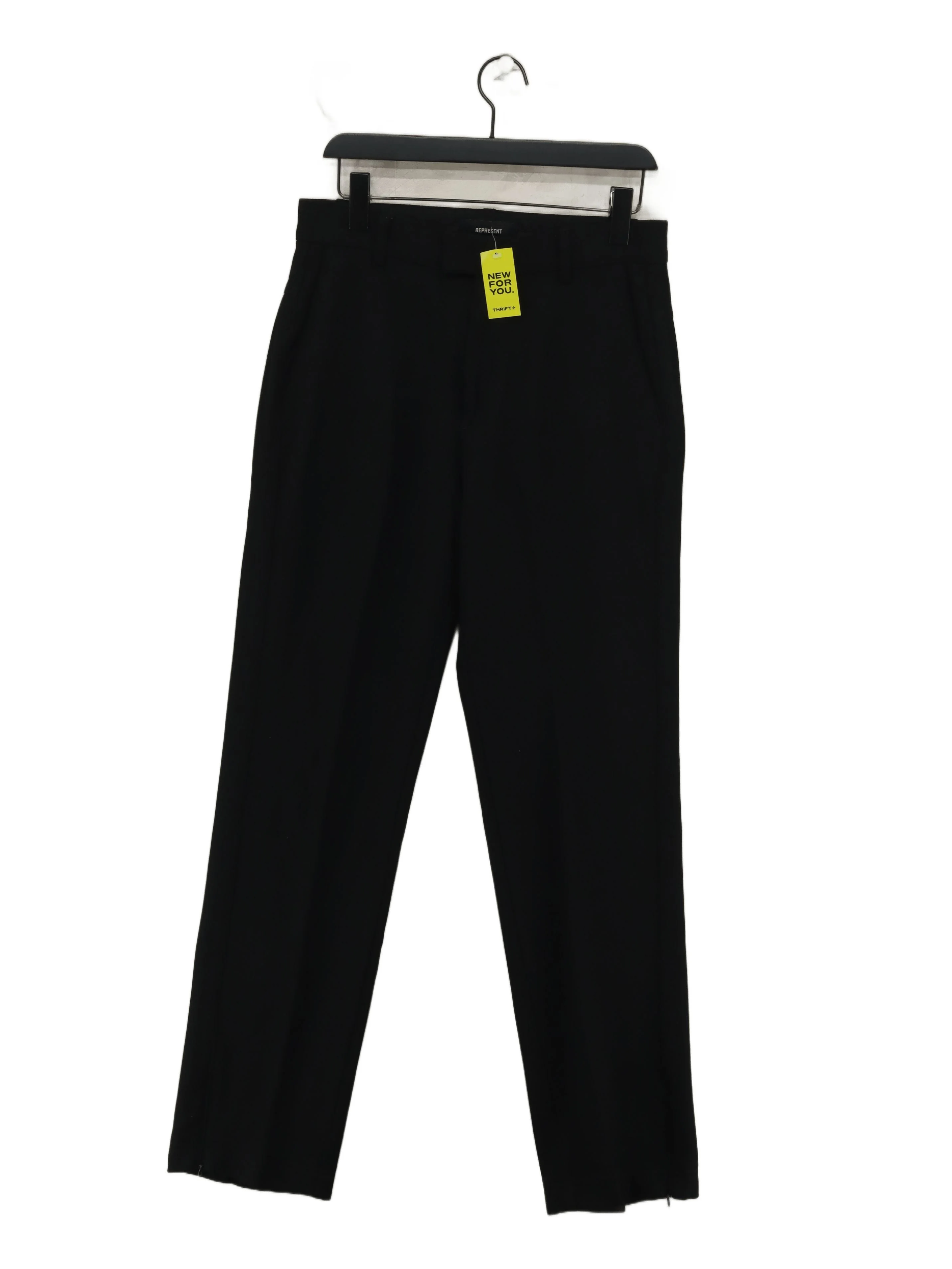 Represent Men's Trousers M Black 100% Wool Straight Capri