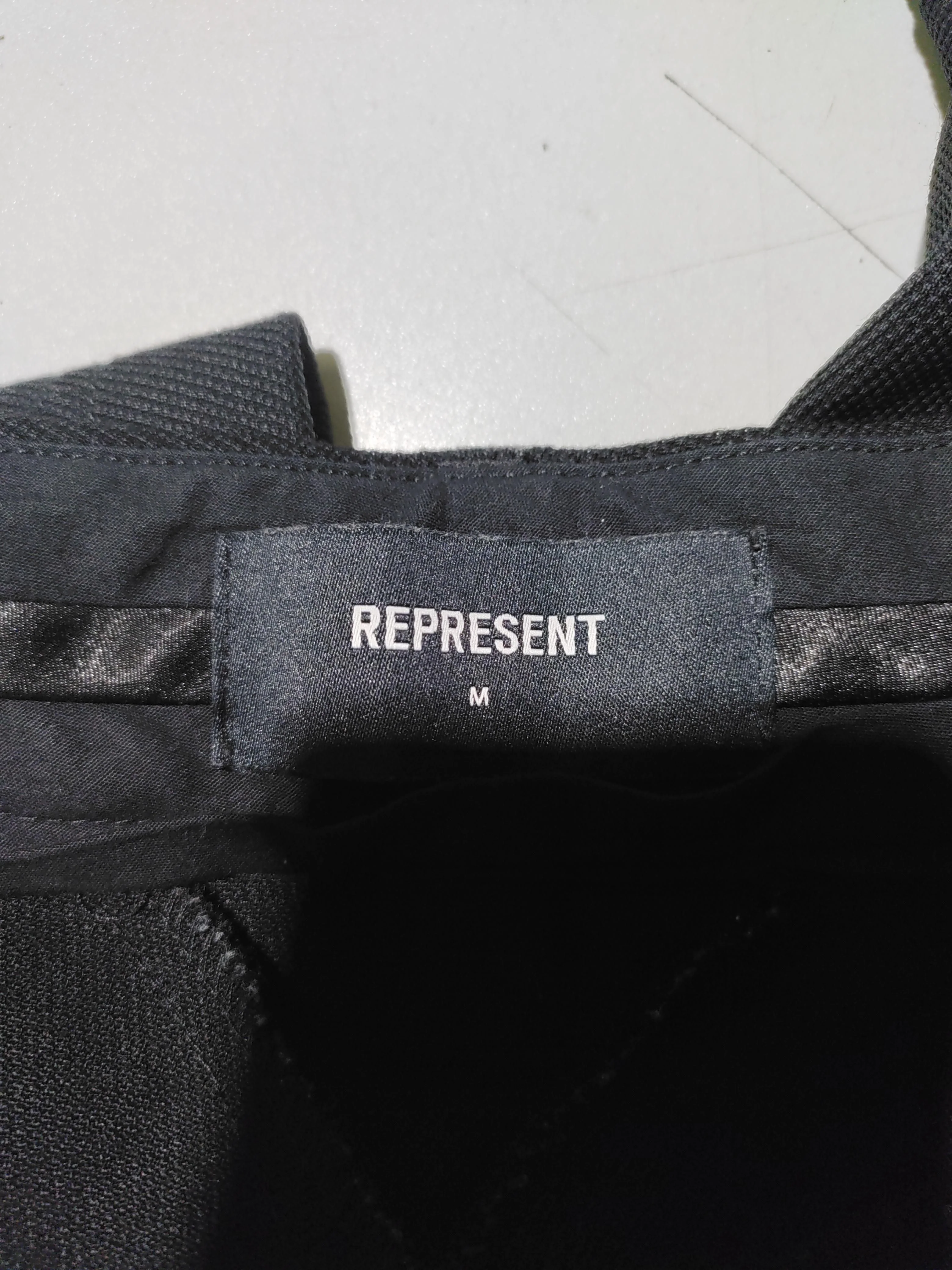 Represent Men's Trousers M Black 100% Wool Straight Capri - Image 5