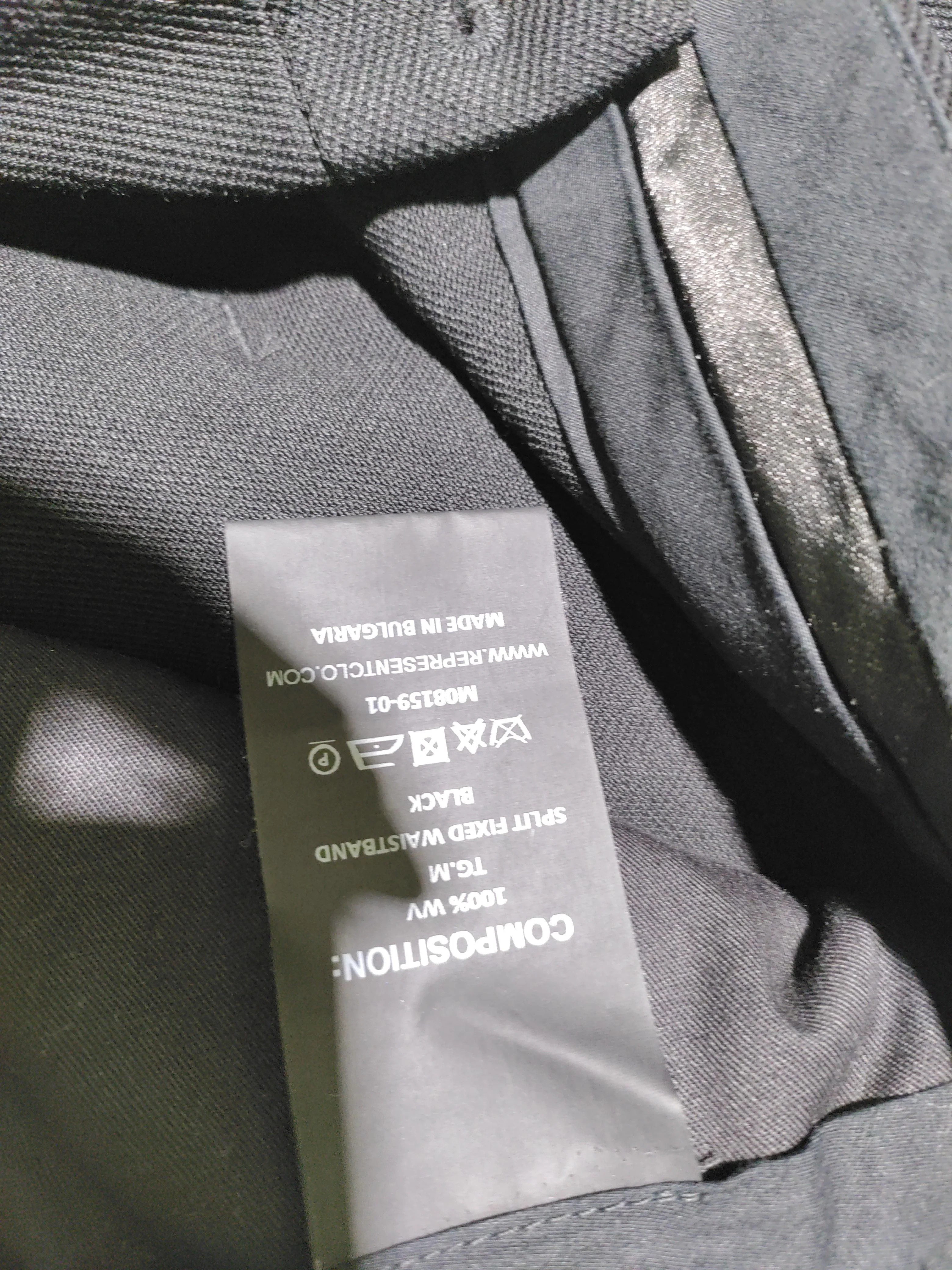 Represent Men's Trousers M Black 100% Wool Straight Capri - Image 6