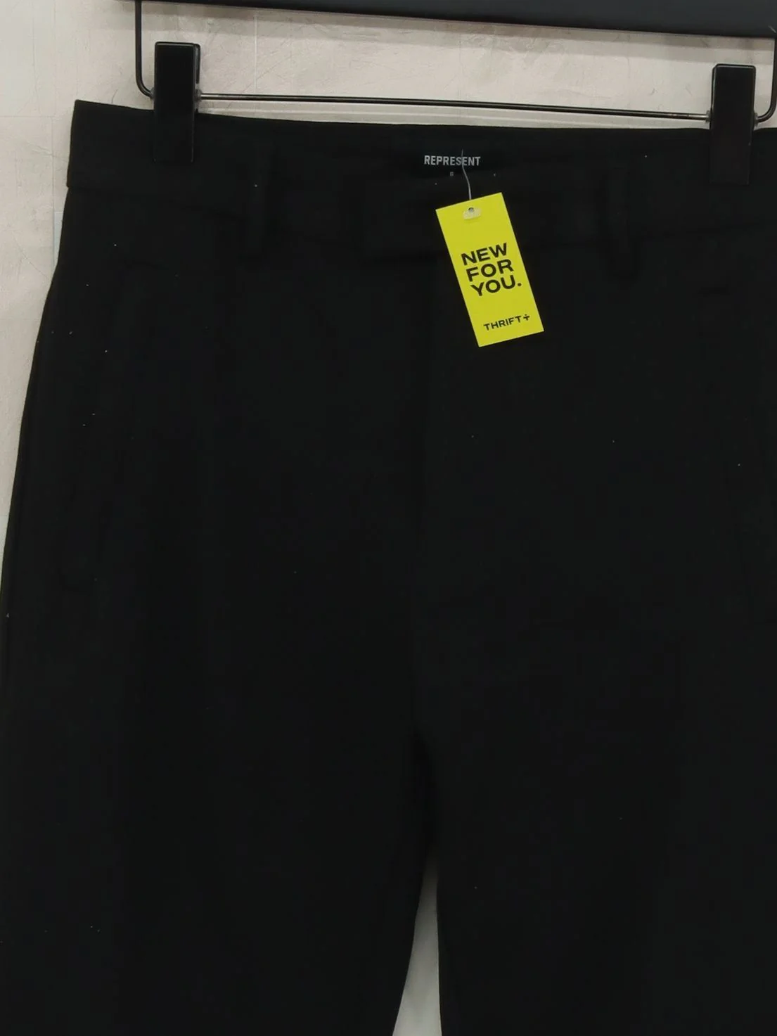 Represent Men's Trousers S Black Polyester with Wool, Elastane Straight Chino - Image 3