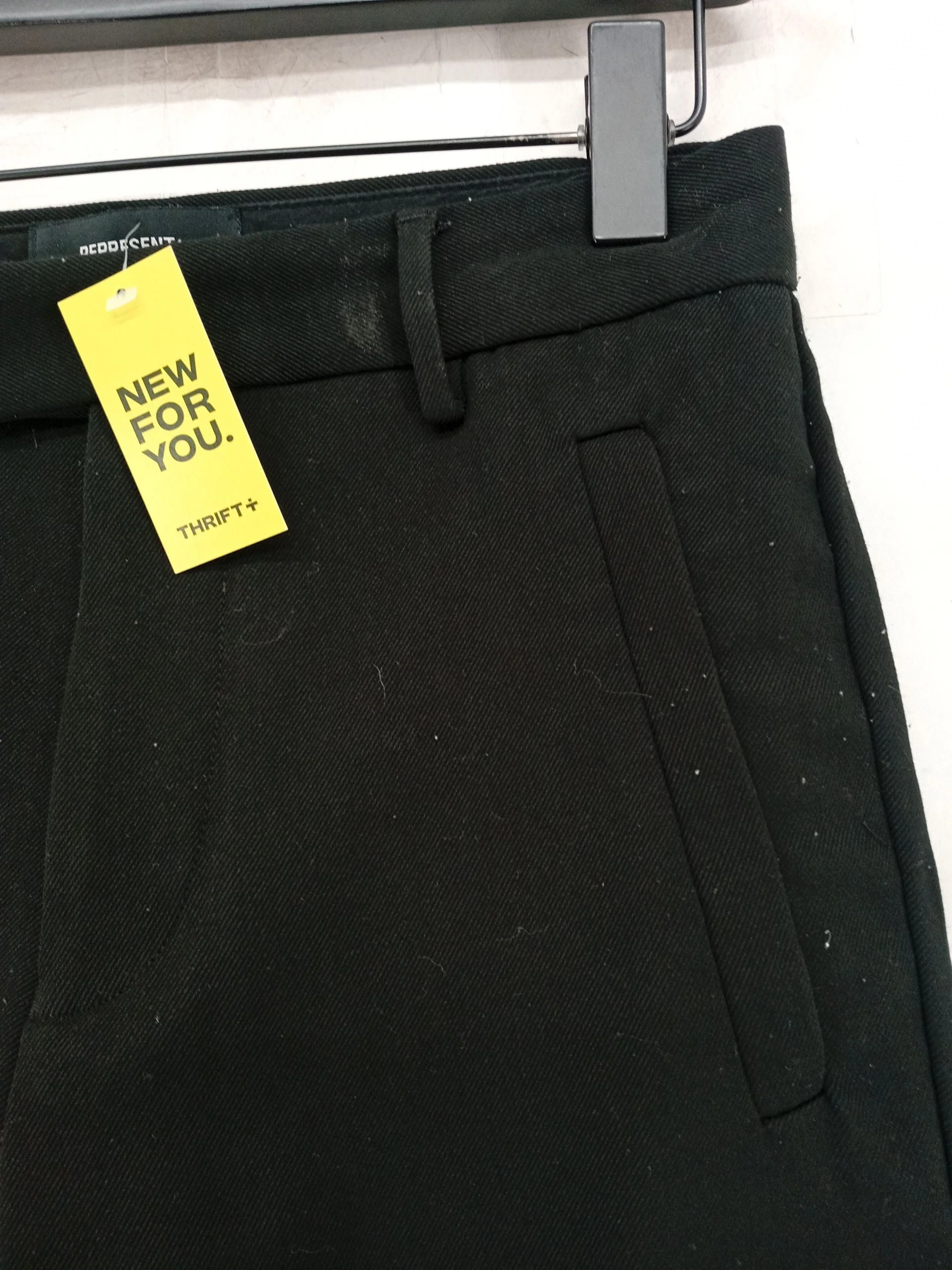 Represent Men's Trousers S Black Polyester with Wool, Elastane Straight Chino - Image 5