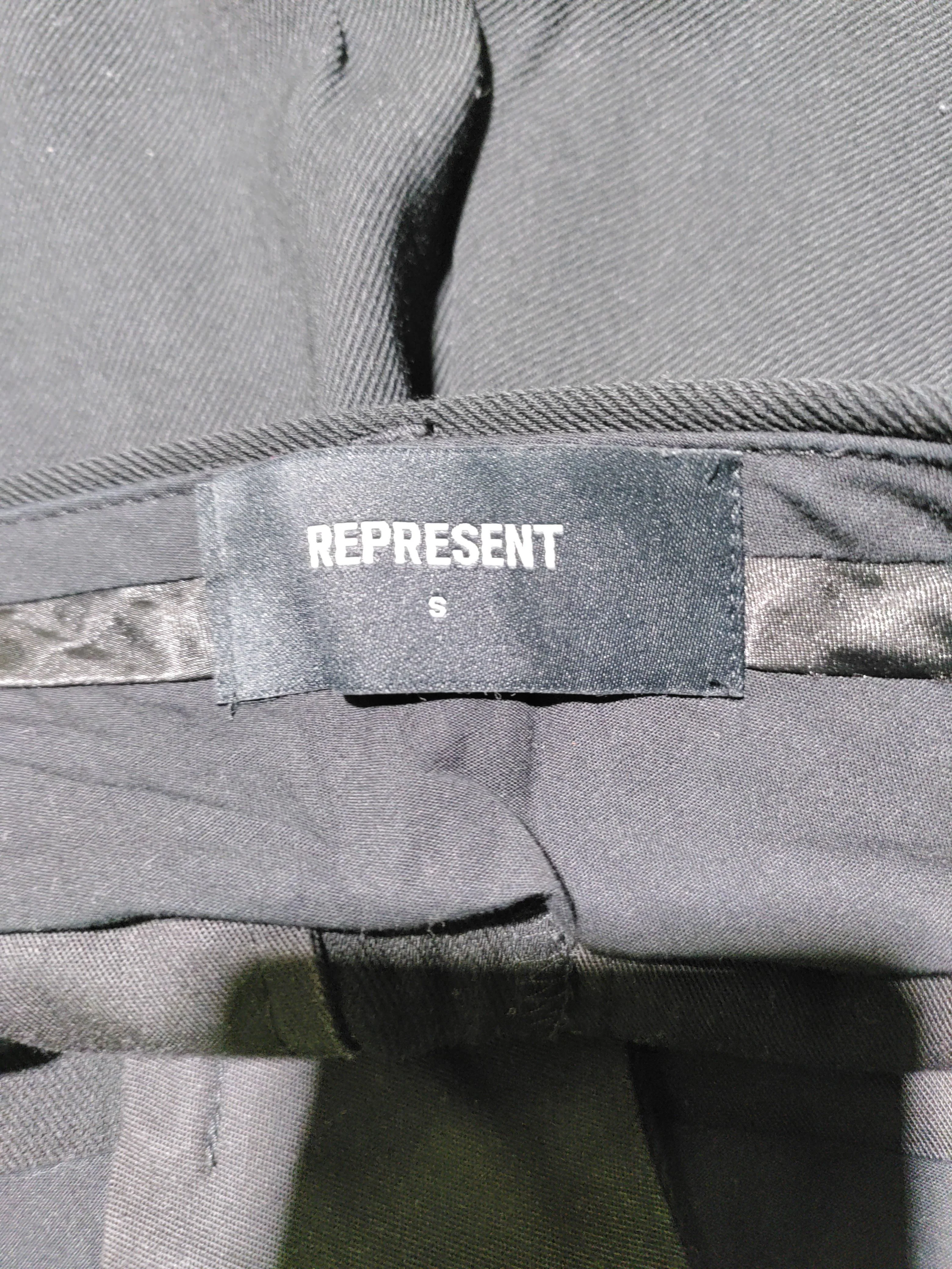 Represent Men's Trousers S Black Polyester with Wool, Elastane Straight Chino - Image 6