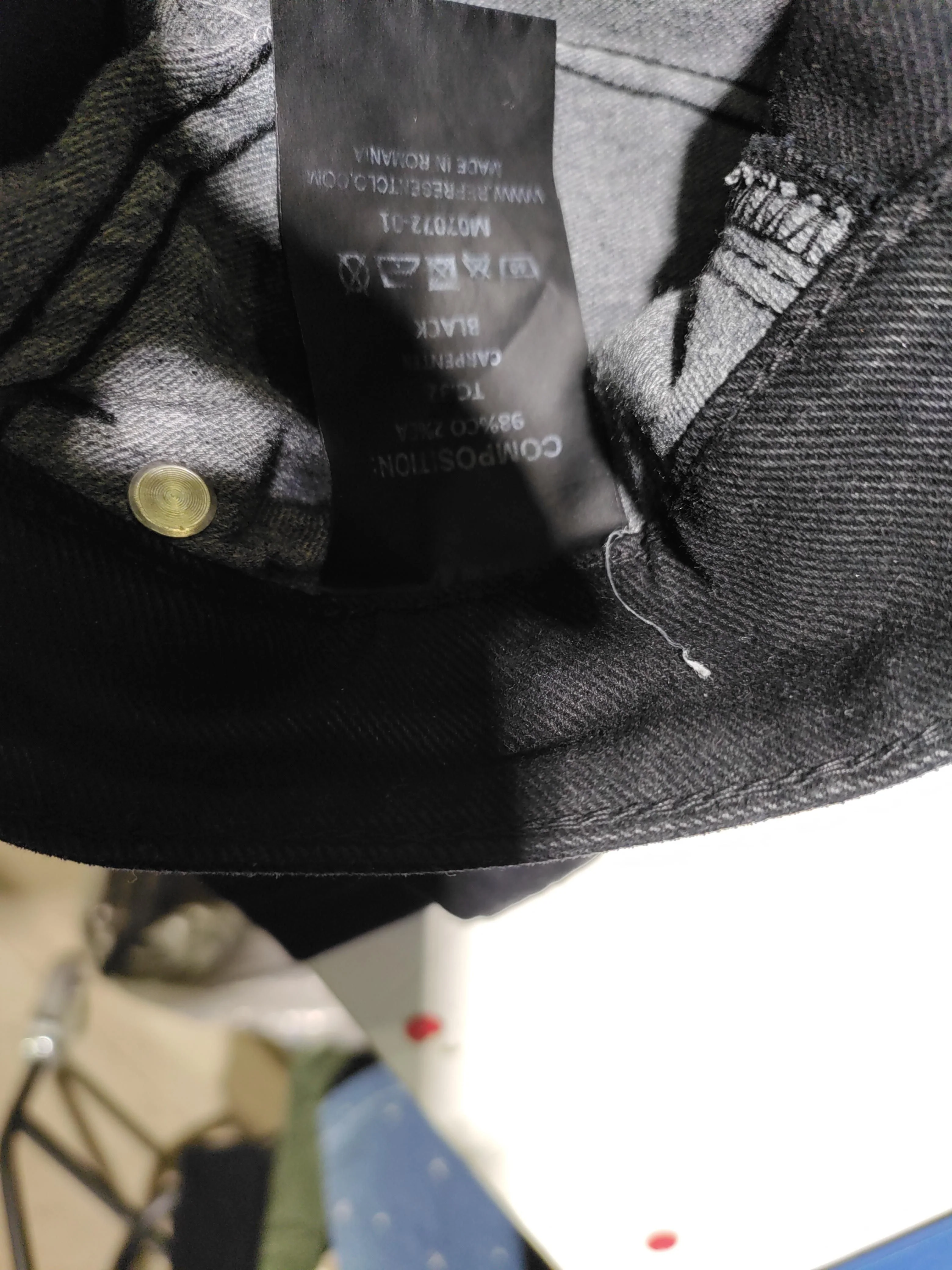 Represent Men's Trousers W 32 in Black Cotton with Elastane Straight Cargo - Image 6