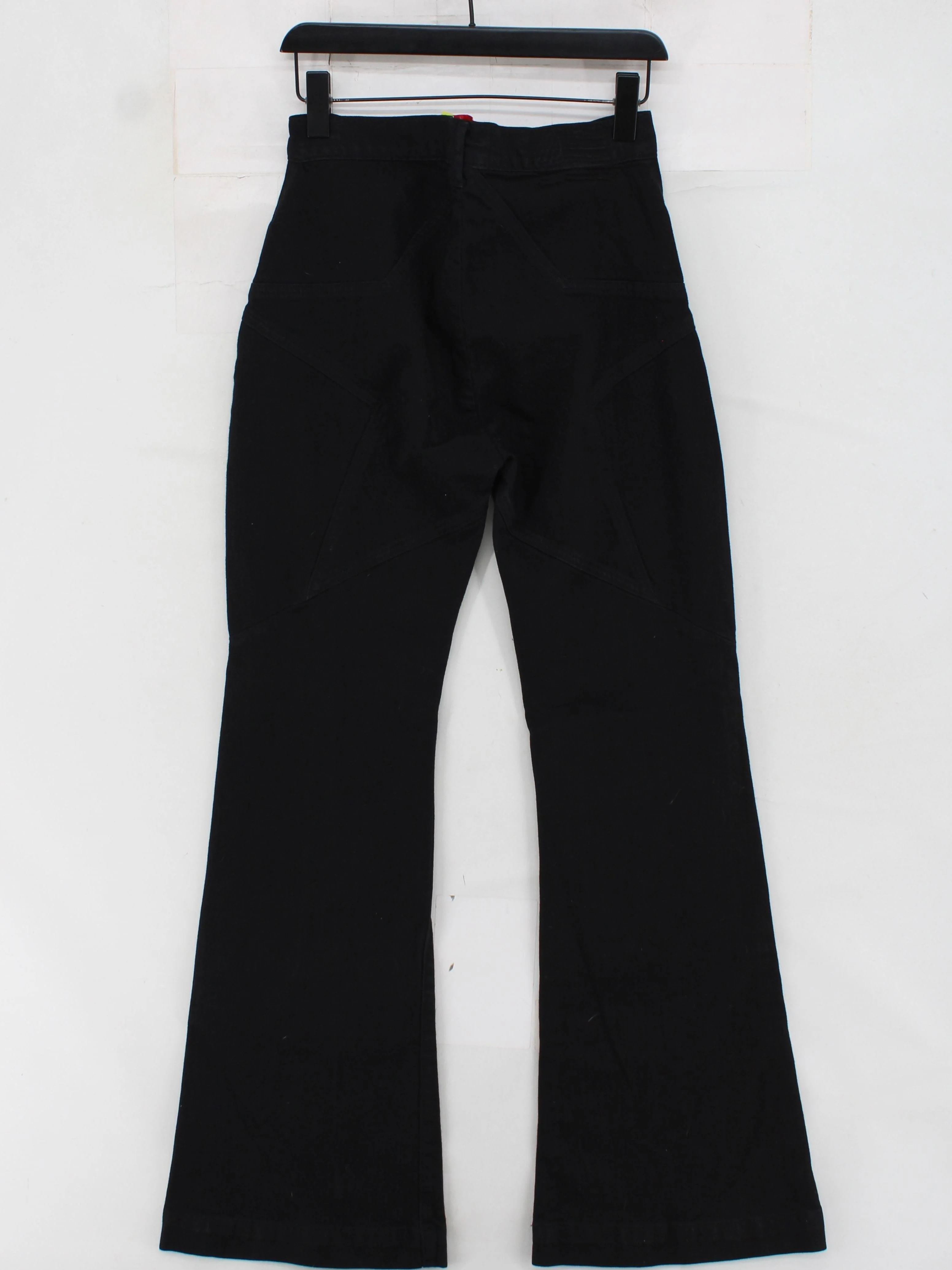Revice Women's Trousers W 31 in Black Cotton with Elastane Flared Chino - Image 2