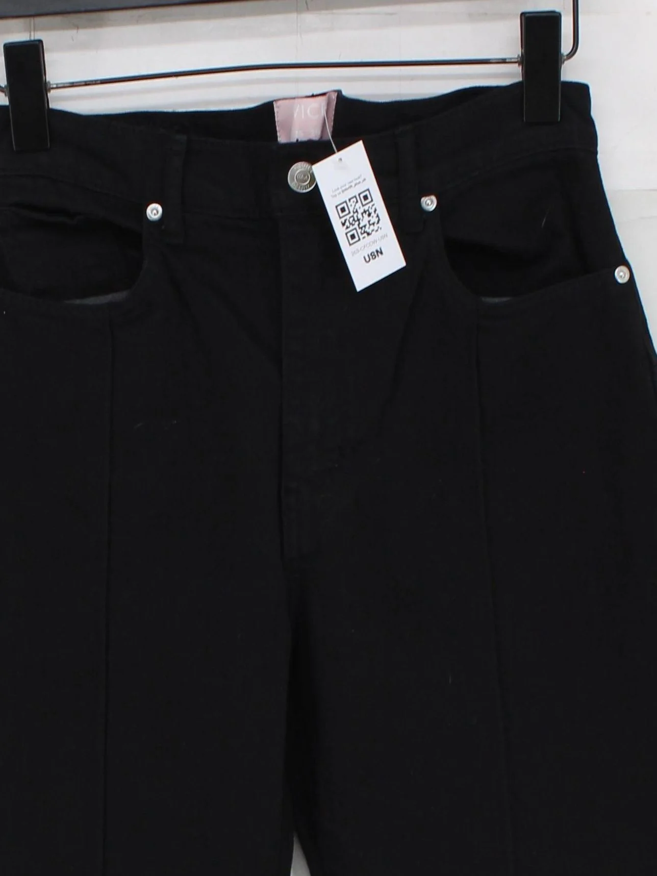 Revice Women's Trousers W 31 in Black Cotton with Elastane Flared Chino - Image 3