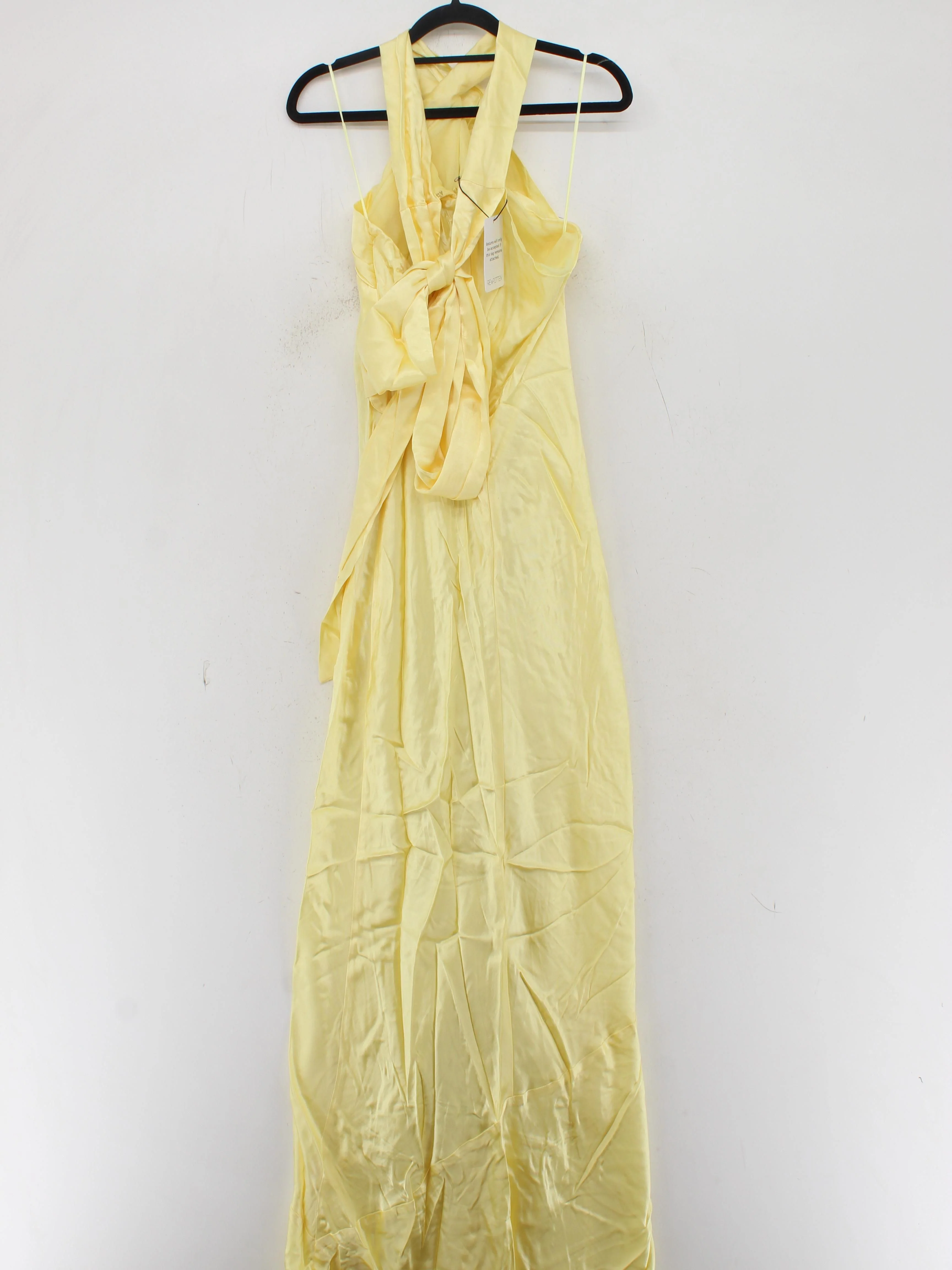 REWRITTEN Maxi Dress UK10 in Yellow RRP £149 - Image 3