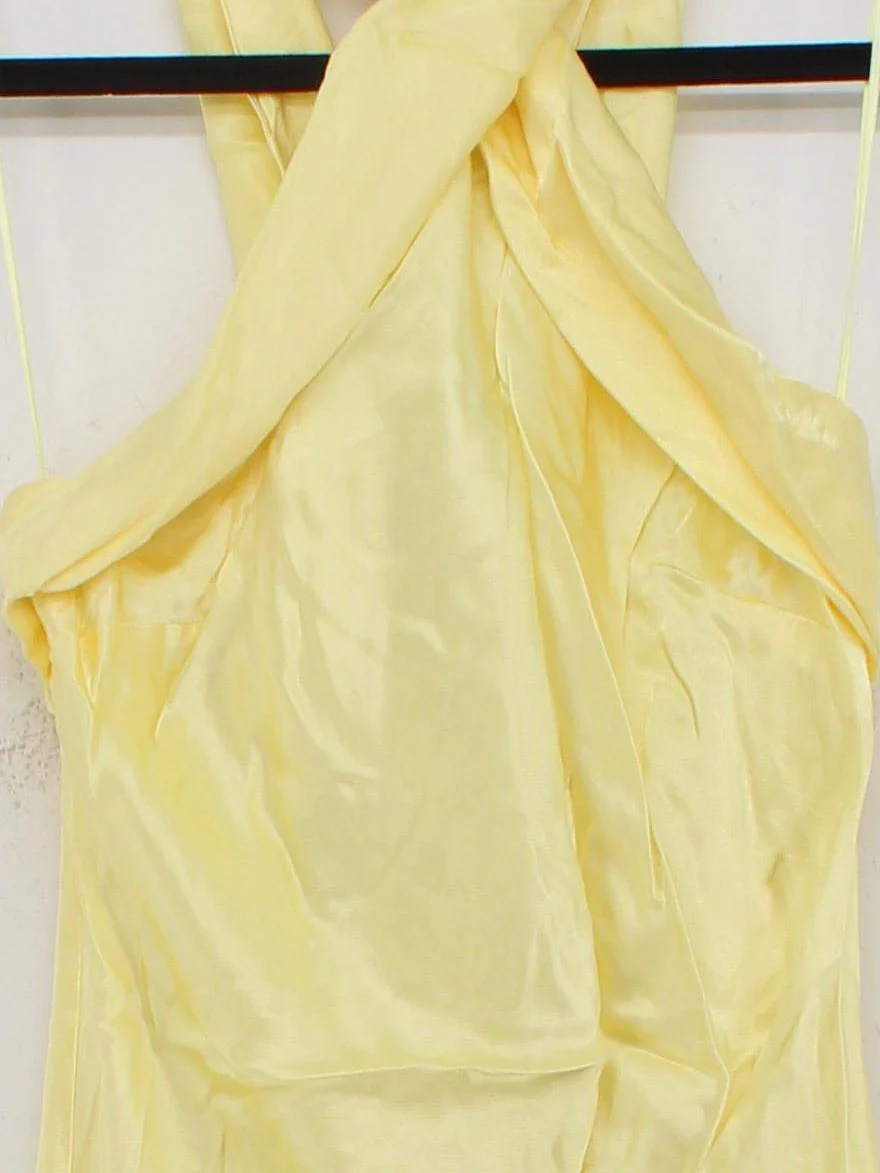 REWRITTEN Maxi Dress UK10 in Yellow RRP £149 - Image 4