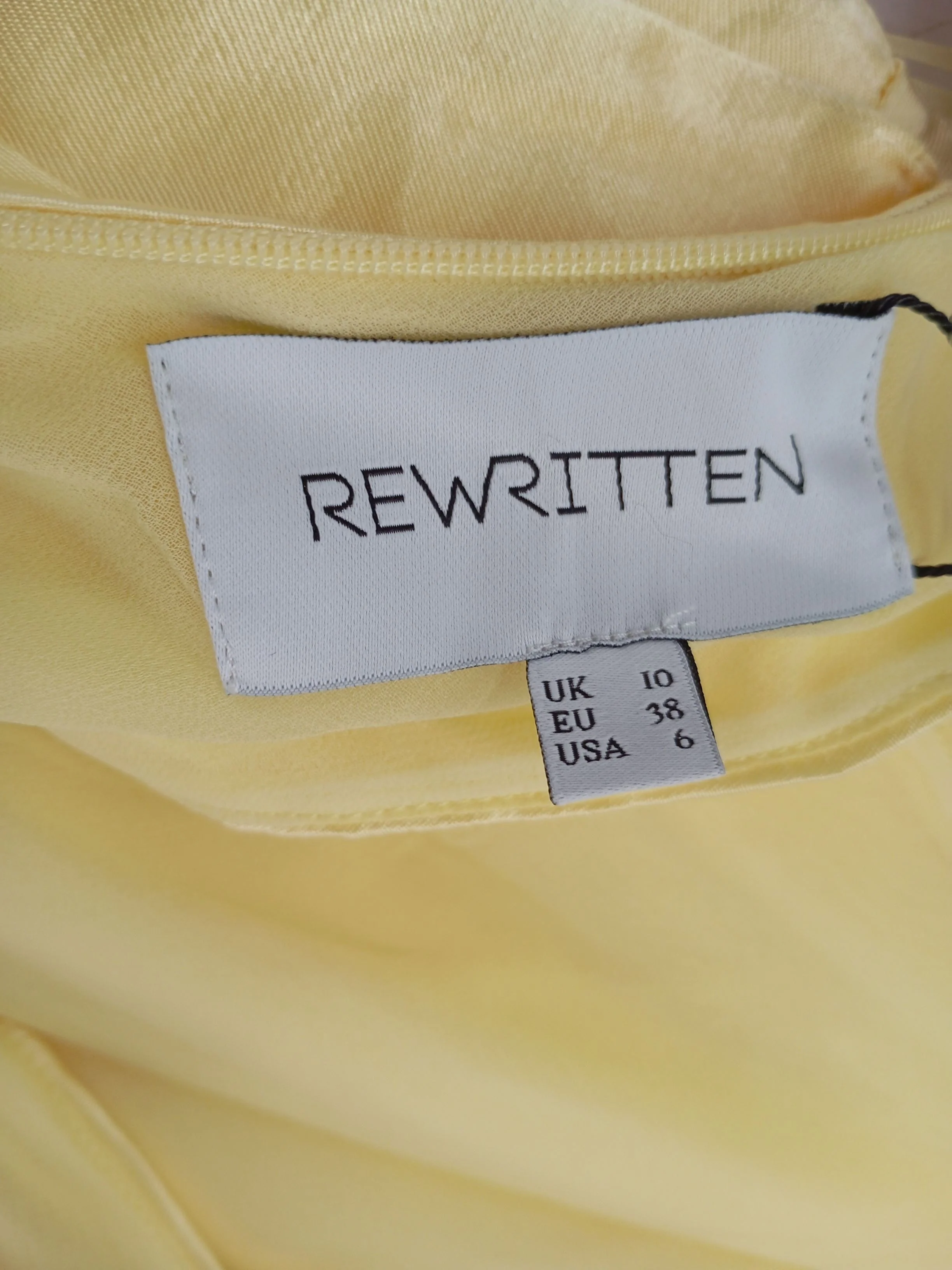 REWRITTEN Maxi Dress UK10 in Yellow RRP £149 - Image 6