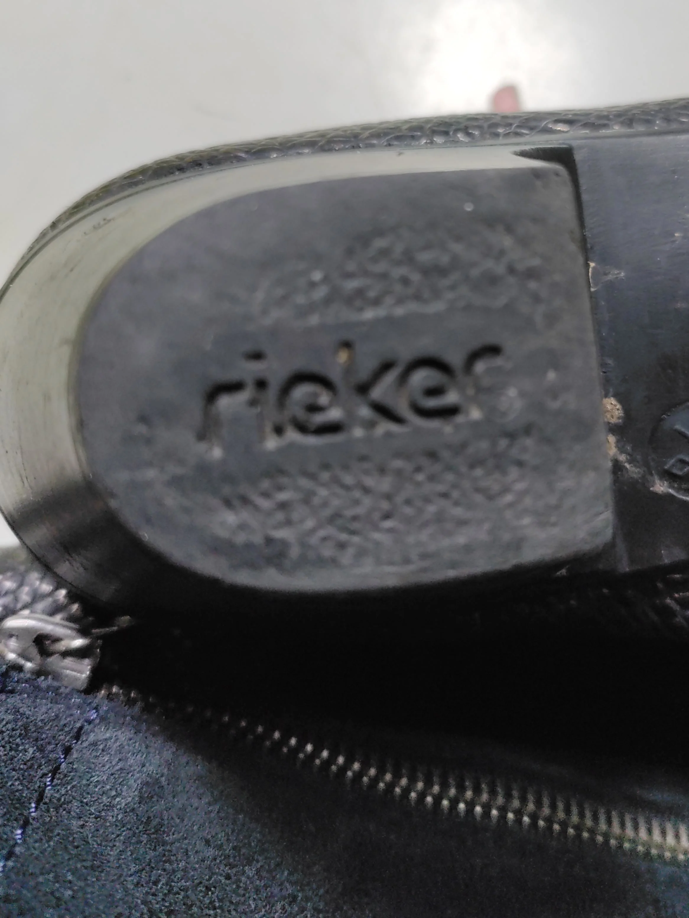Rieker Women's Boots UK 7 Black Animal Print Suede with Faux Leather Combat - Image 9