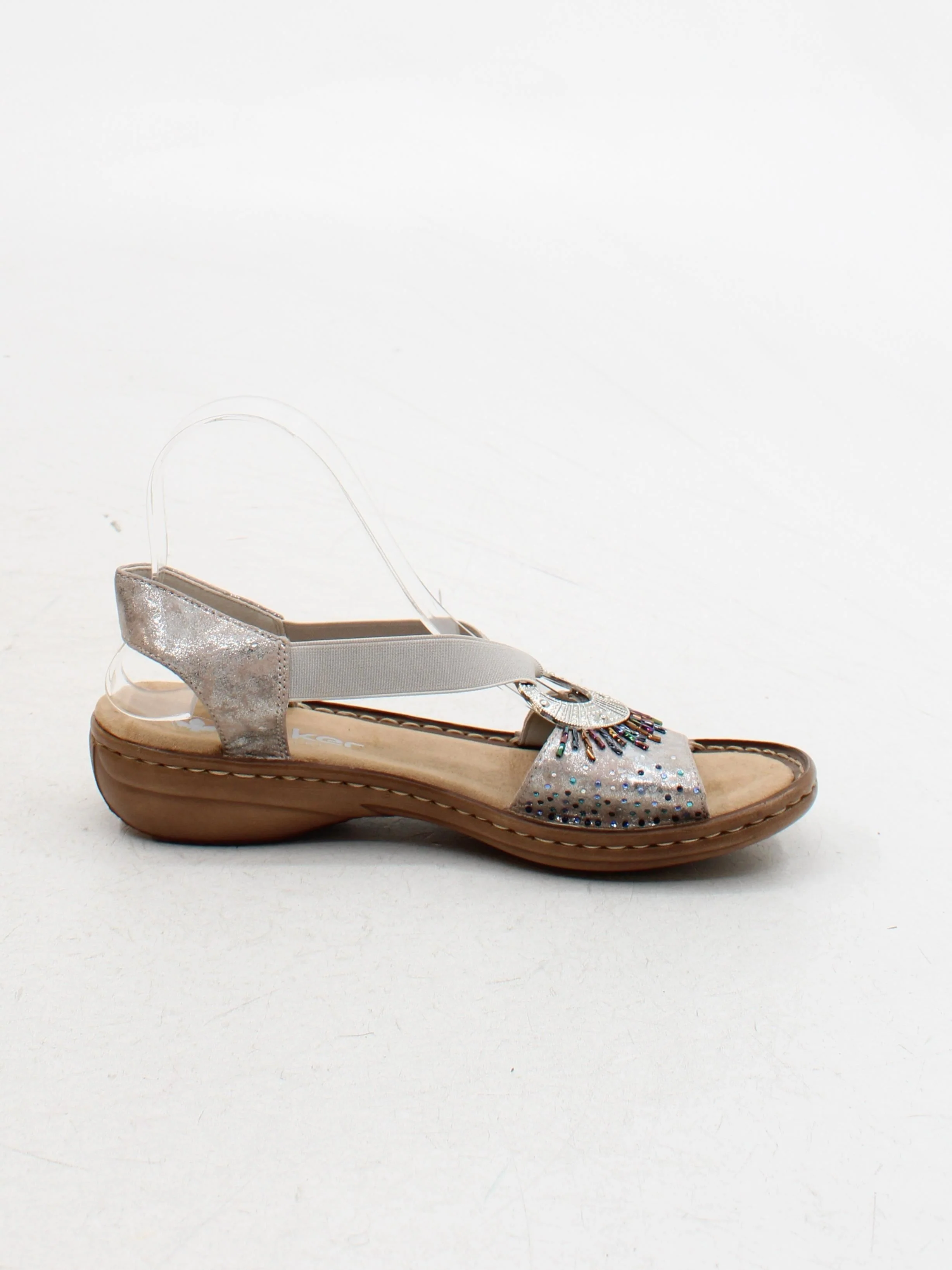 Rieker Women's Sandals UK 6 Silver 100% Other Strappy - Image 5