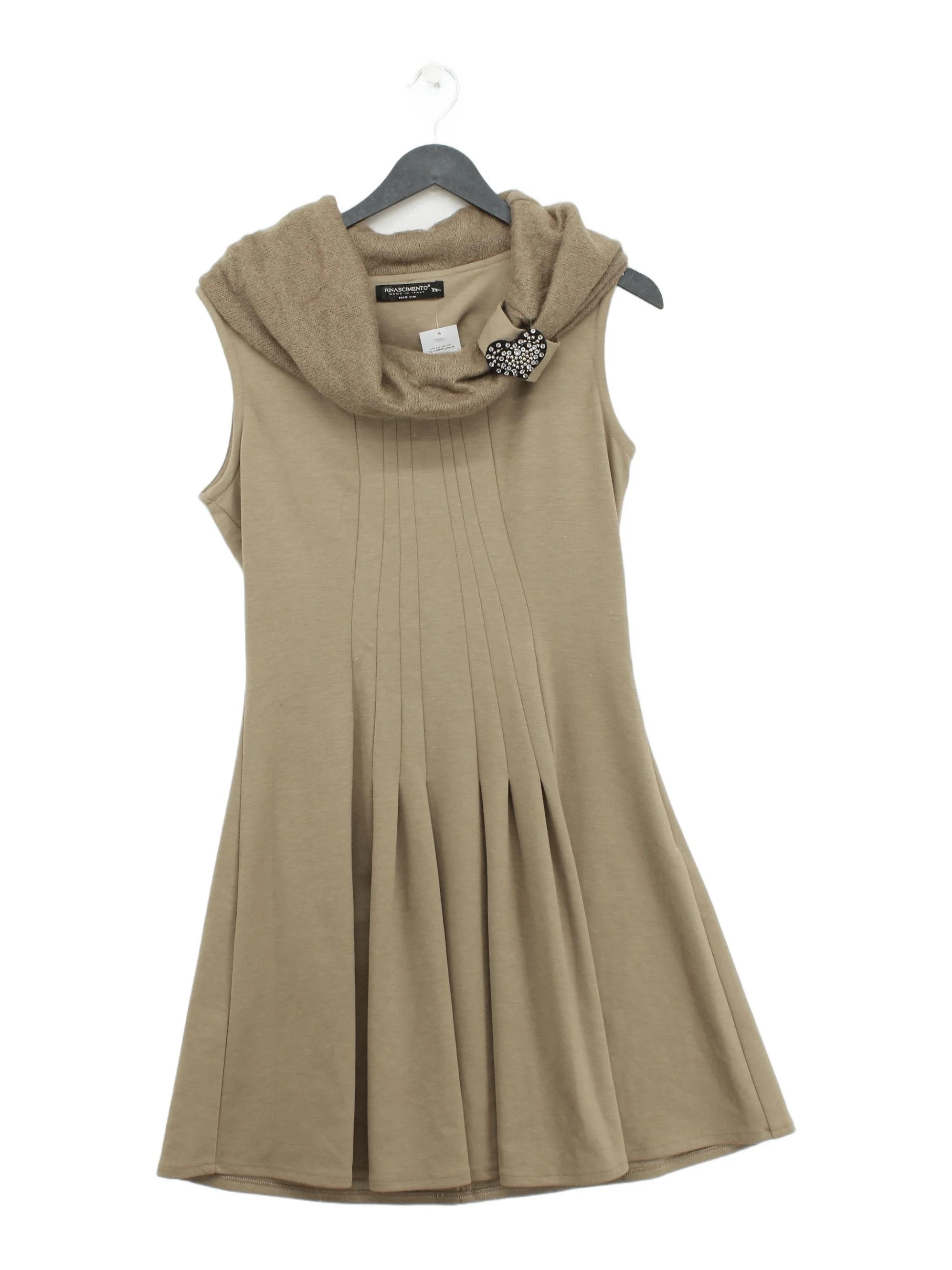 Rinascimento Skater Mini Dress XL in Tan
