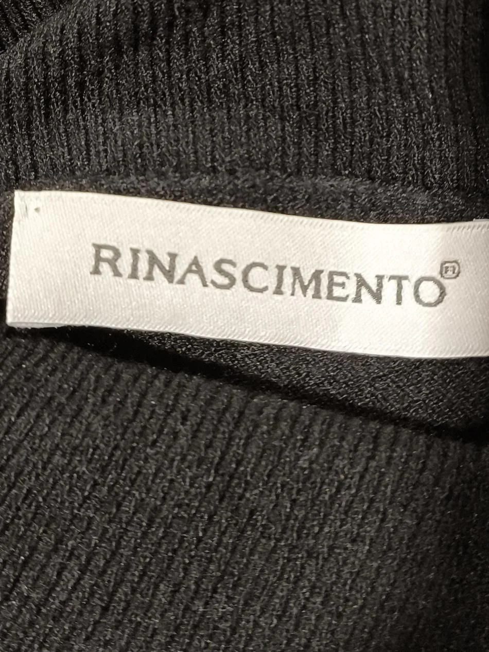 Rinascimento Women's Jumper S Black Polyamide with Viscose Roll Neck Pullover - Image 5