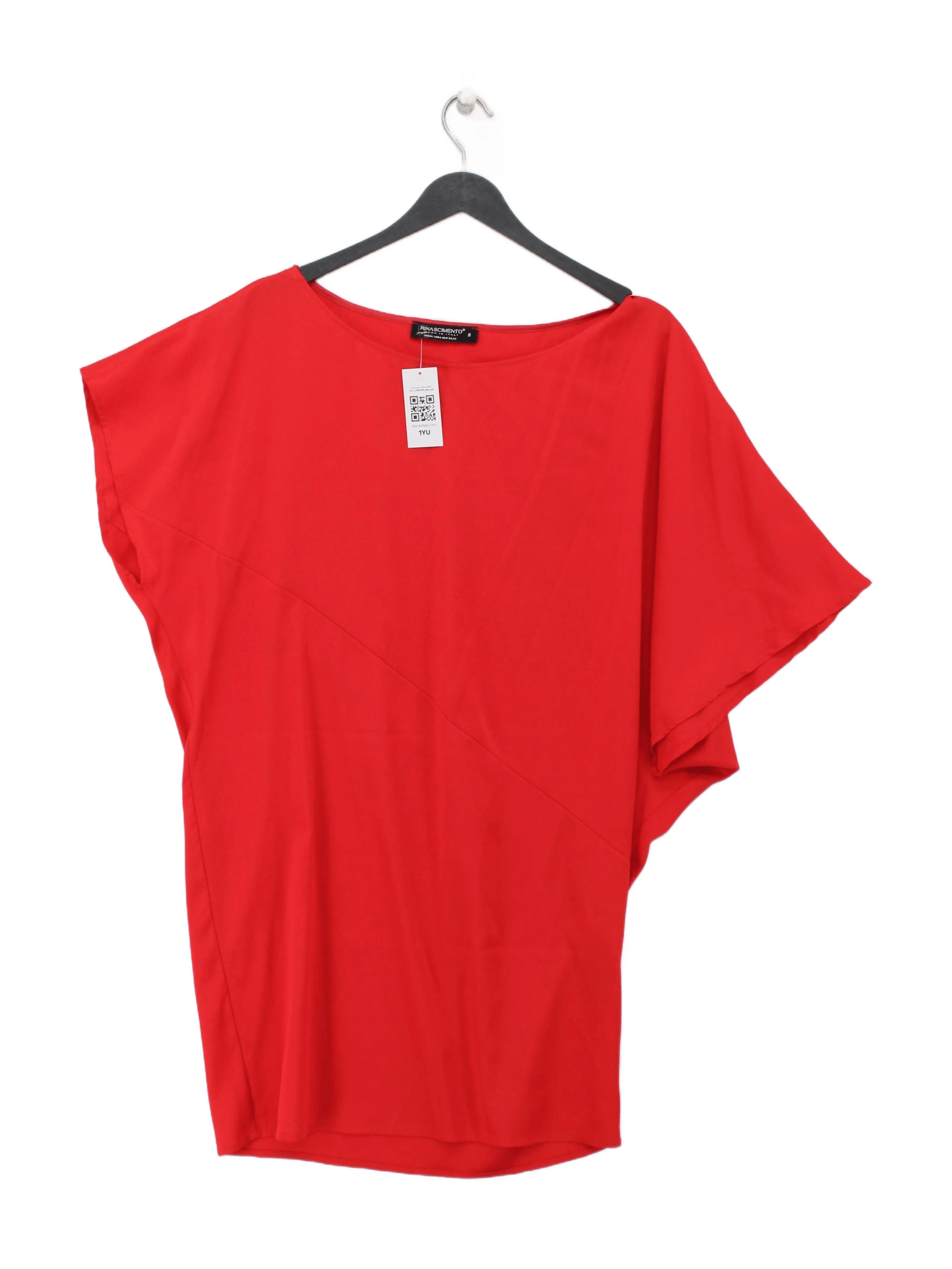 Rinascimento Women's Top S Red 100% Polyester Short Sleeve Round Neck Basic