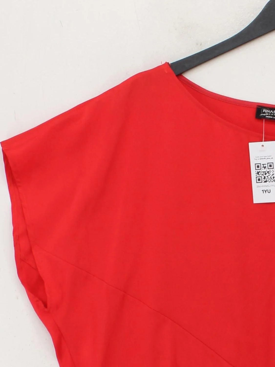 Rinascimento Women's Top S Red 100% Polyester Short Sleeve Round Neck Basic - Image 4