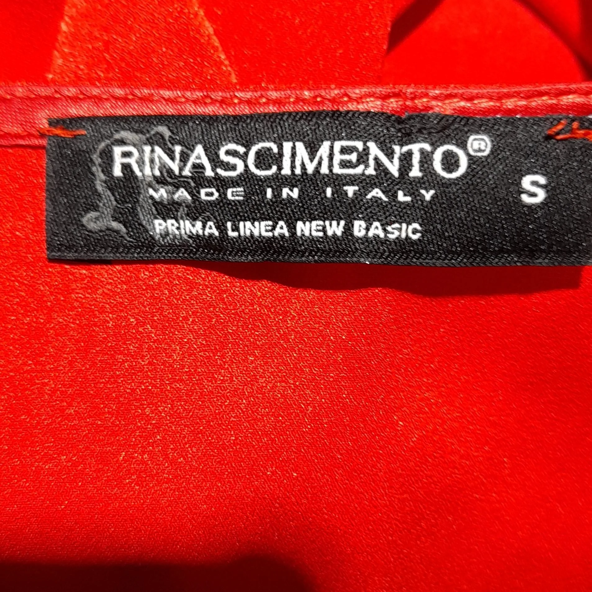 Rinascimento Women's Top S Red 100% Polyester Short Sleeve Round Neck Basic - Image 5