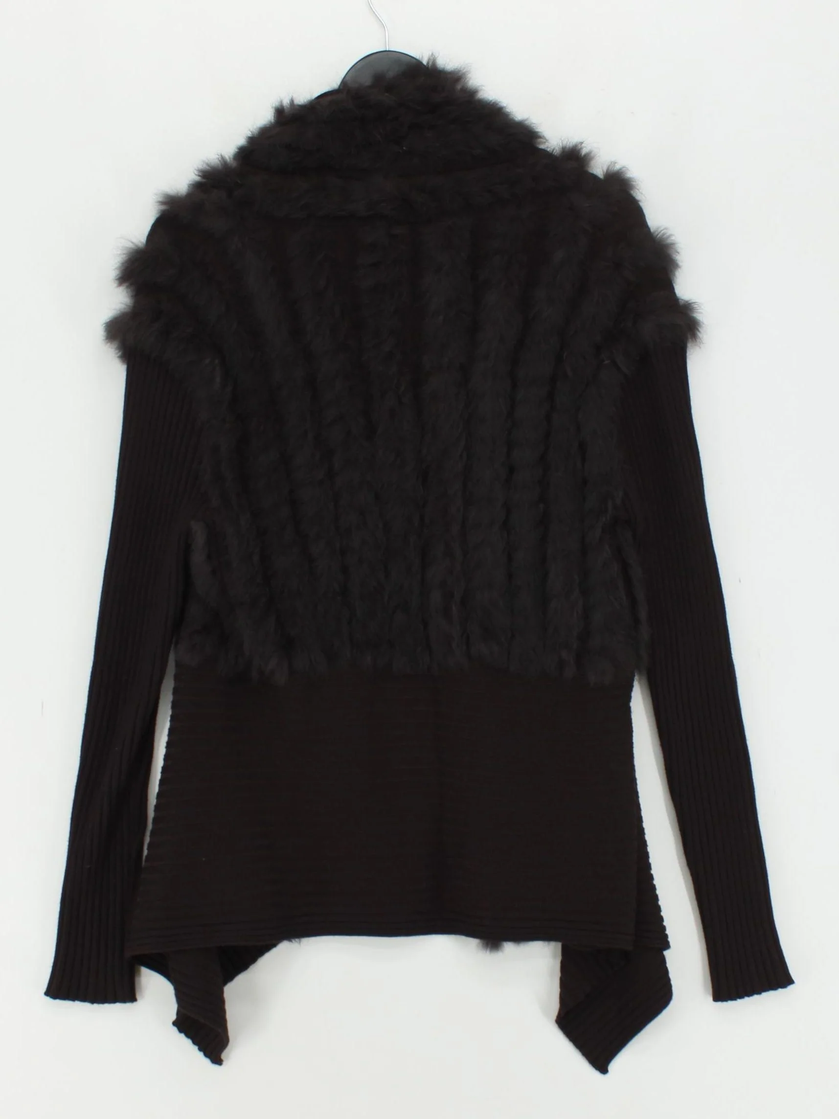 Rino & Pelle Women's Cardigan M Brown Viscose with Animal Fur, Nylon Cardigan - Image 2