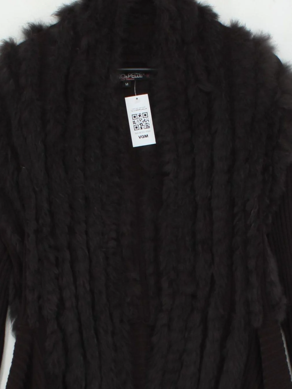 Rino & Pelle Women's Cardigan M Brown Viscose with Animal Fur, Nylon Cardigan - Image 3