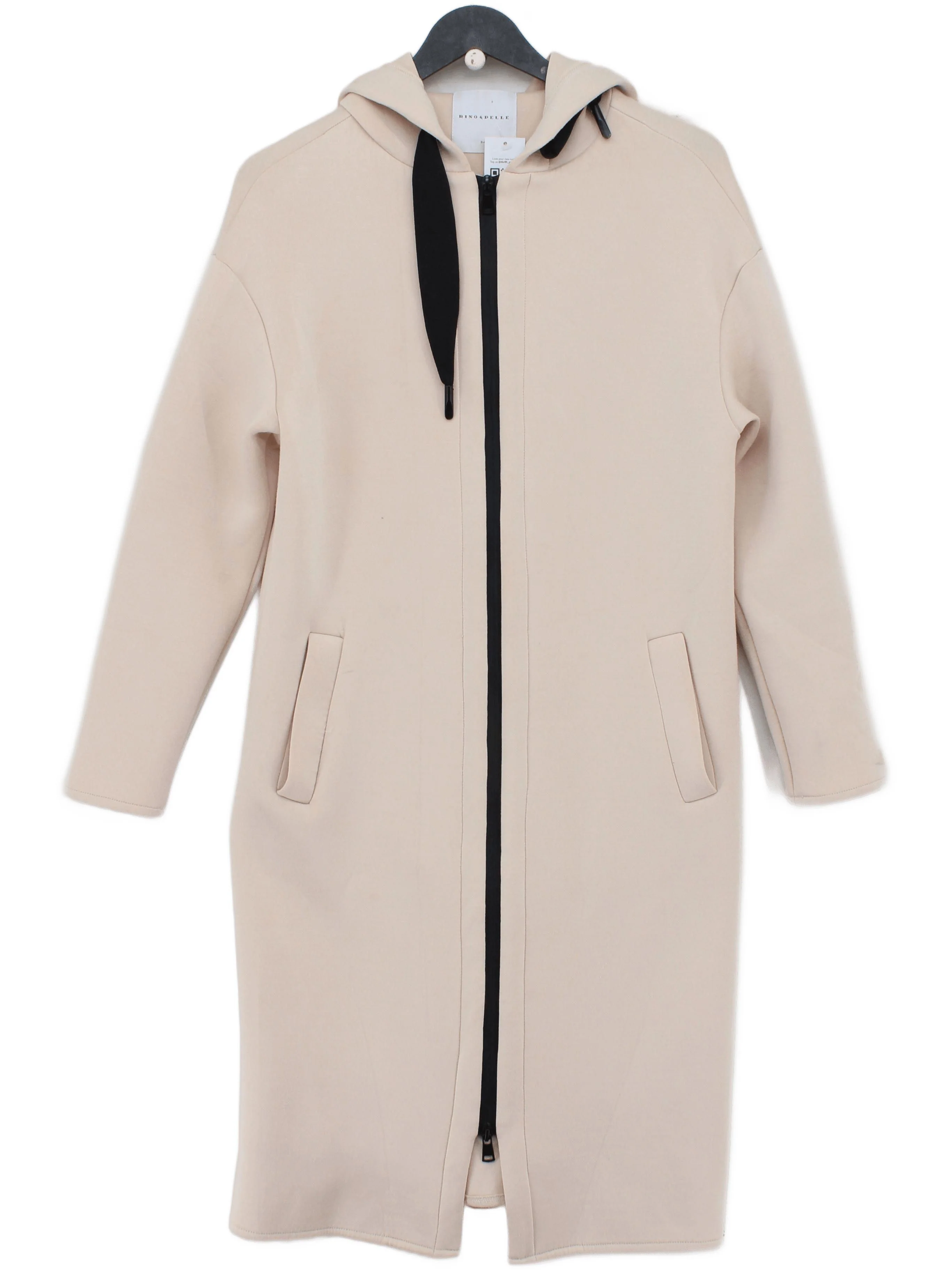 Rino & Pelle Women's Coat UK 6 Cream Viscose with Polyamide, Elastane Overcoat