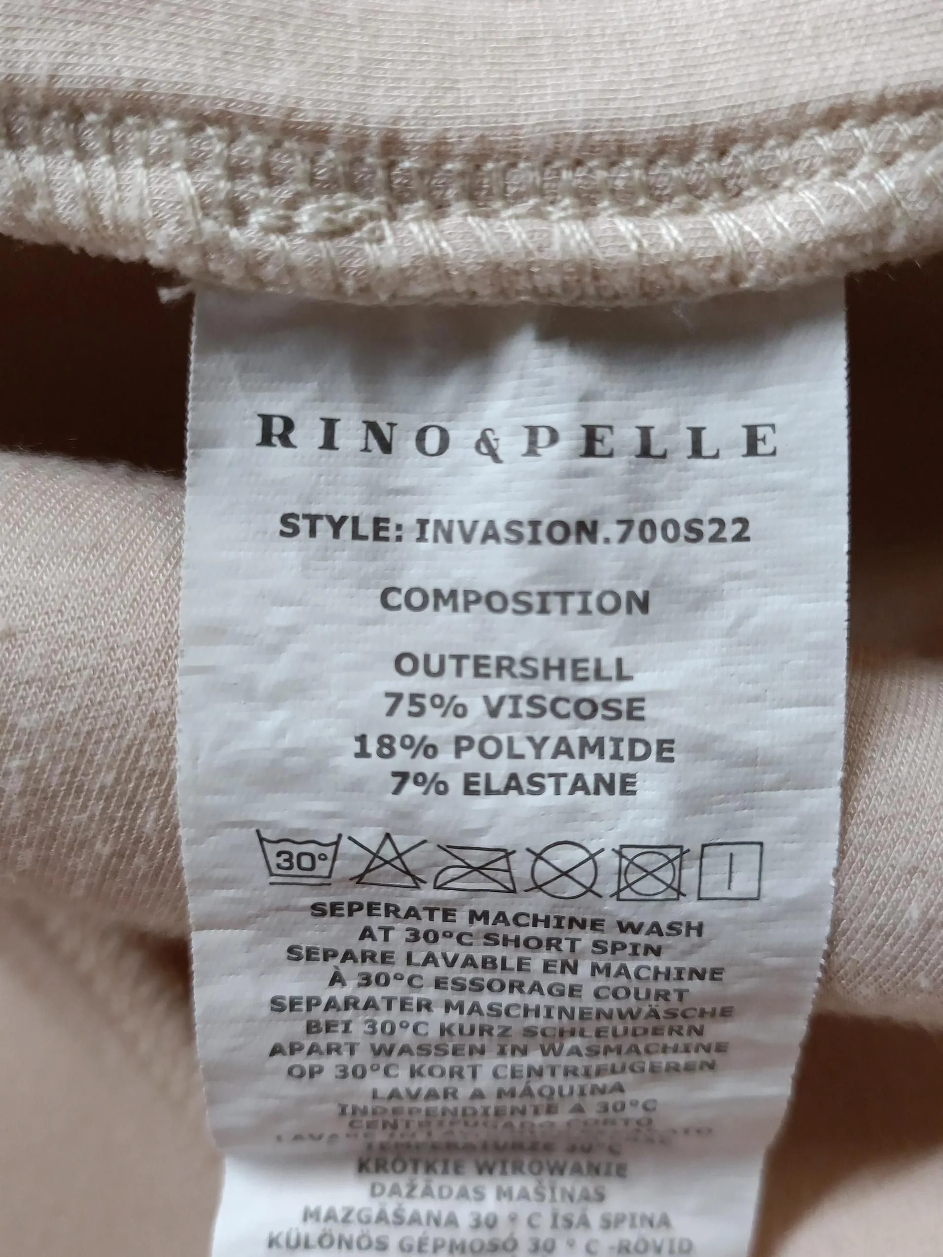Rino & Pelle Women's Coat UK 6 Cream Viscose with Polyamide, Elastane Overcoat - Image 6
