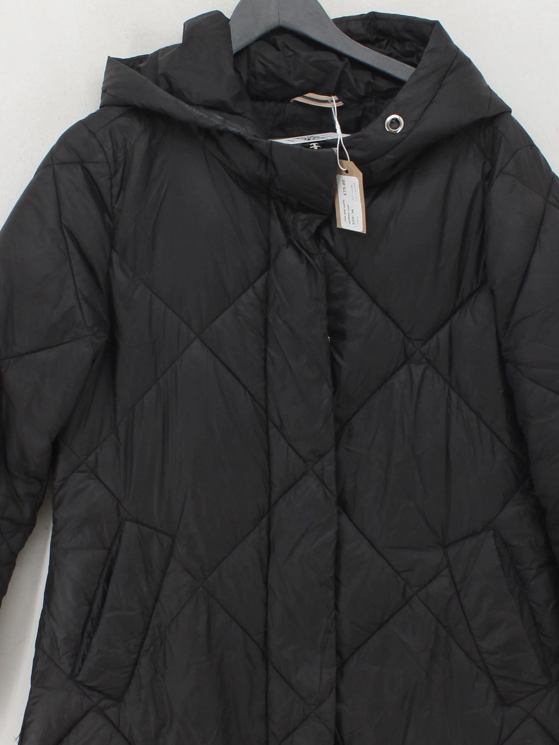Rino & Pelle Women's Coat UK 8 Black Nylon with Polyester Puffer Jacket - Image 3