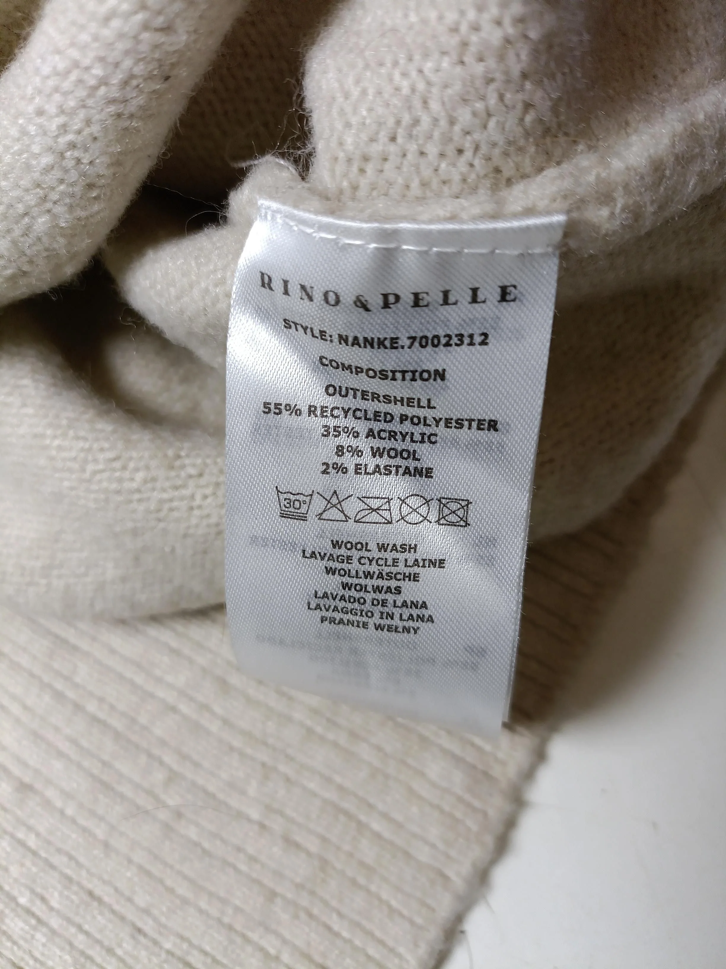 Rino & Pelle Women's Jumper M Cream Polyester - Image 6