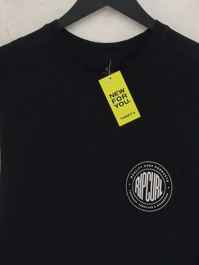 Rip Curl Men's T-Shirt M Black Graphic 100% Other Sleeveless Round Neck Basic - Image 3